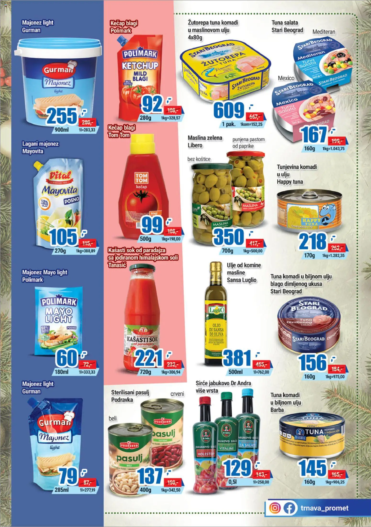 Trnava Promet katalog - važi od 03.12.2025 | Strana: 9 | Proizvode: Kečap, Podravka, Sirće, Sok