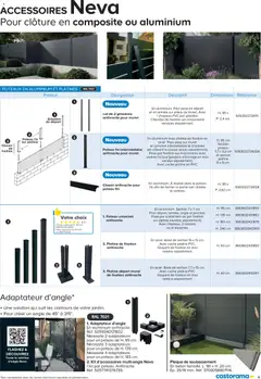 Castorama - Prévisualisation de Castorama Clôture et terrasse Neva valide à partir de 26.02.2026 | Page: 9 | Produits: Adaptateur, Base, Clôture, Chapeau