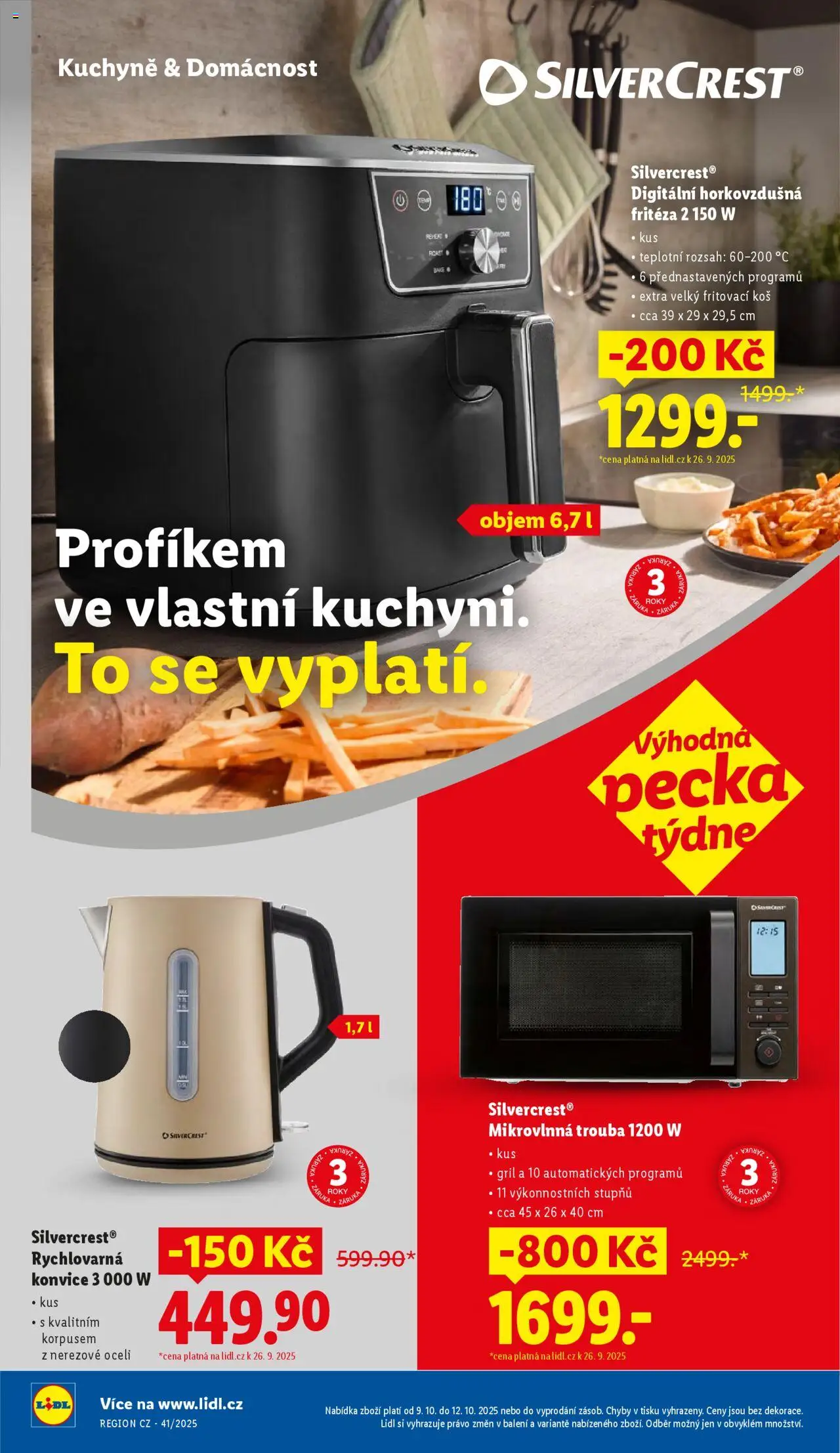 Lidl leták - Spotřební zboží od 06.10.2025 | Strana: 20 | Produkty: Mikrovlnná trouba, Gril, Konvice, Koš