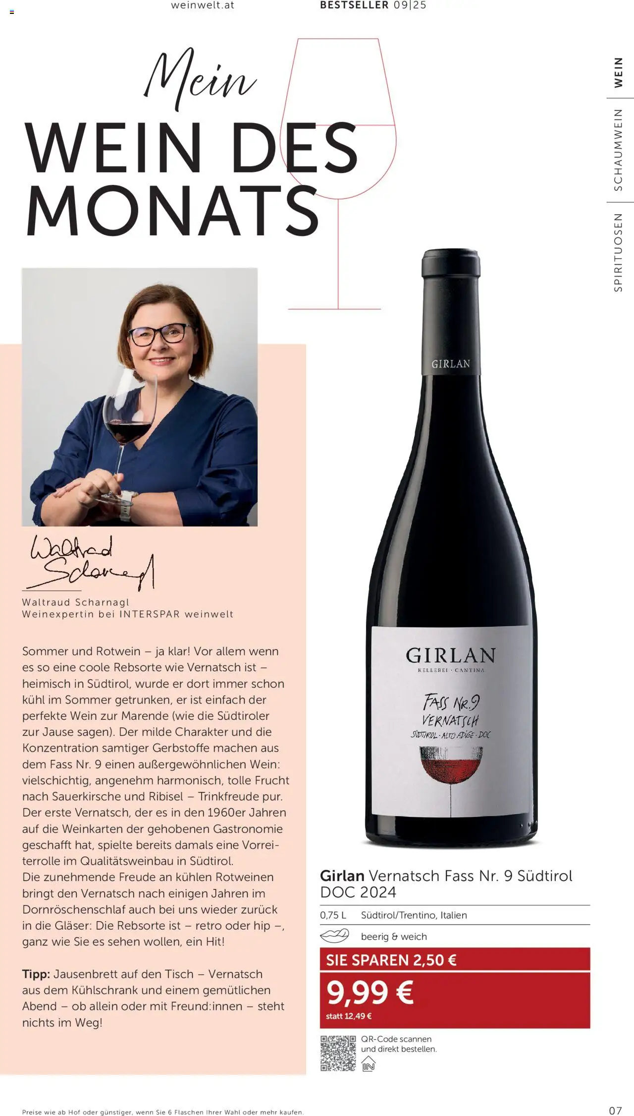 Interspar Wein Welt gültig ab 13.08.2025 | Seite: 7 | Produkte: Kühlschrank, Tisch, Wein