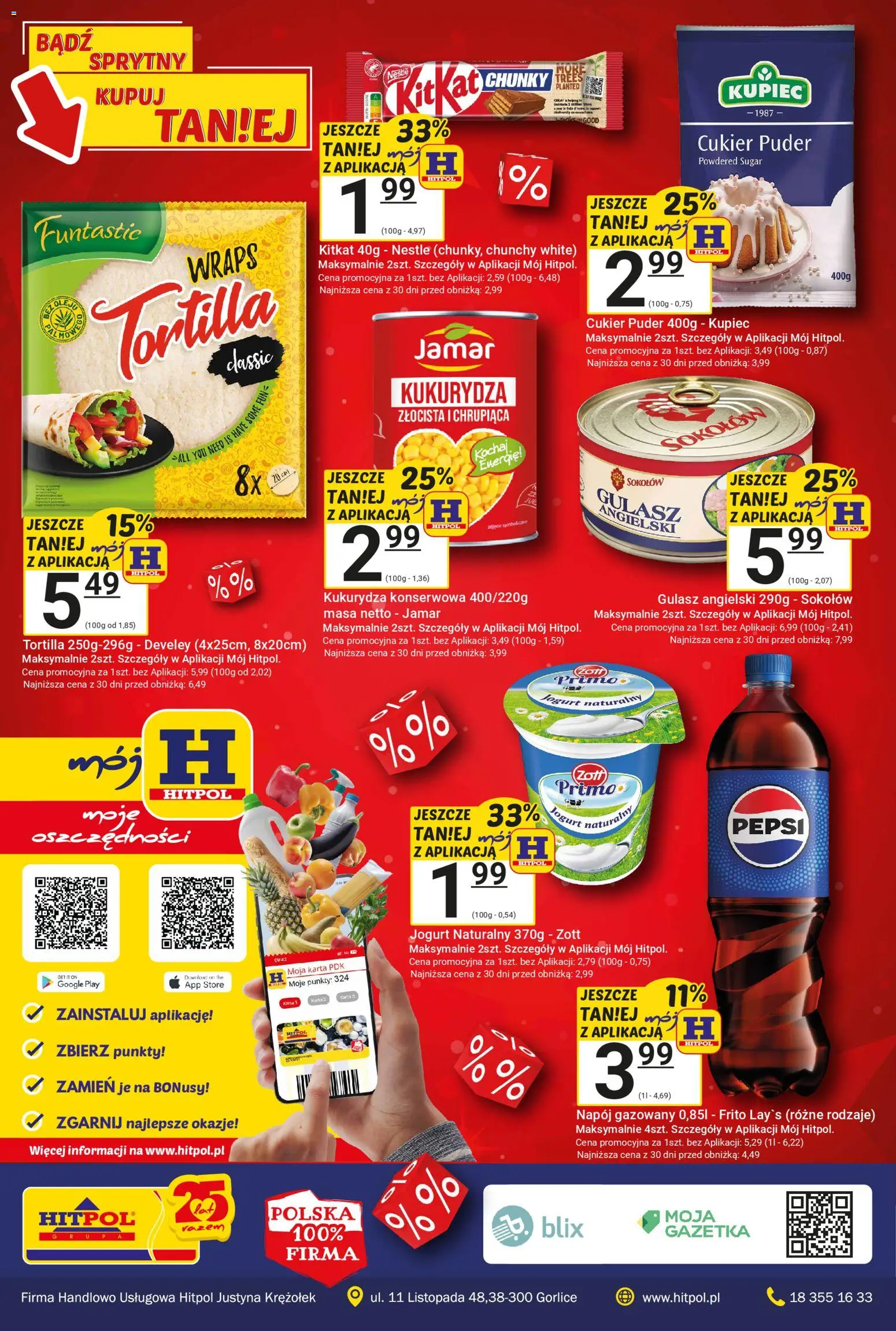 Hitpol Gazetka od 28.11.2025 | Strona: 8 | Produkty: Pepsi, Gulasz angielski, Jogurt, Gulasz