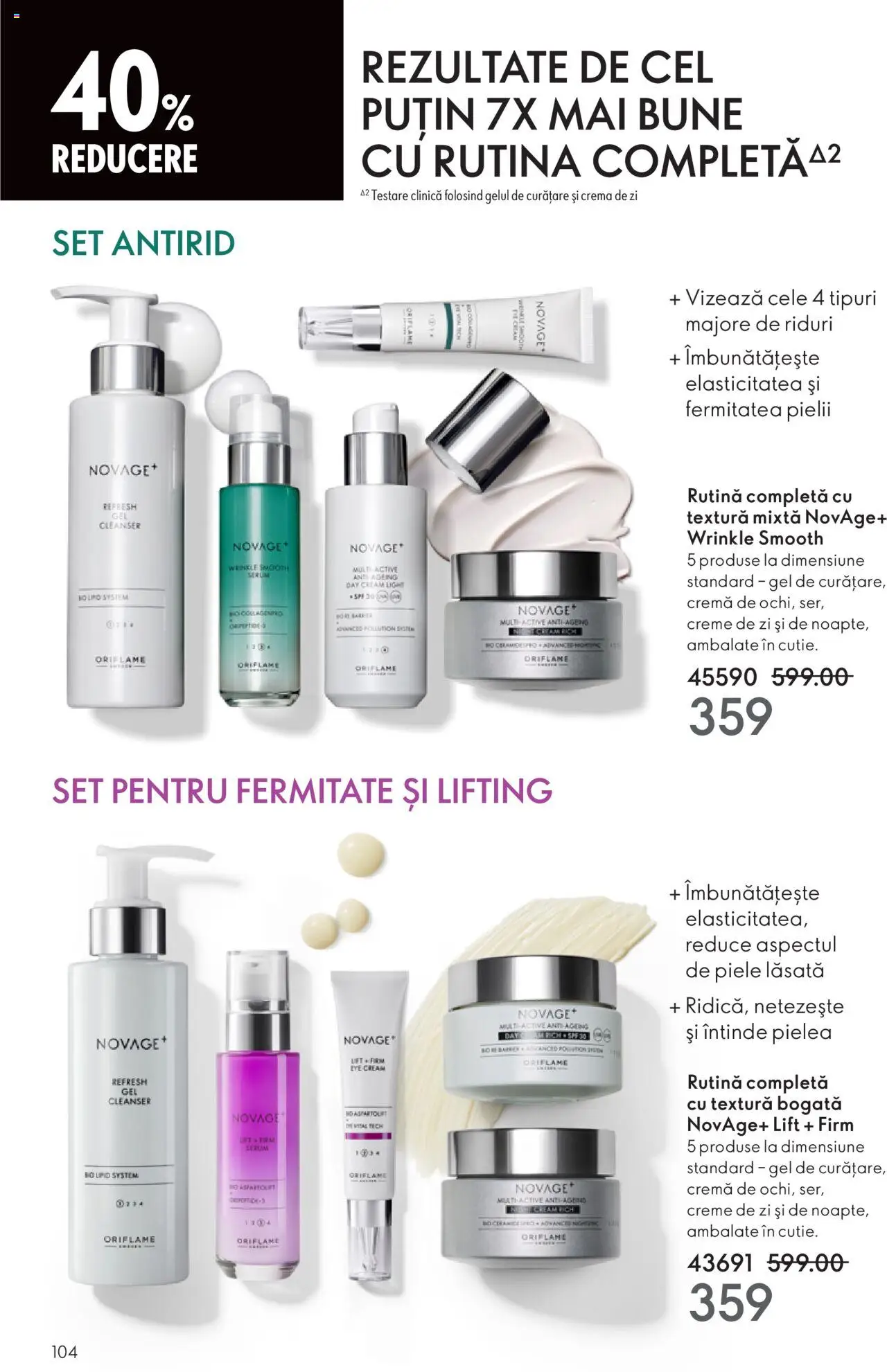 Noul catalog Oriflame – valabil de la 12.11.2025 | Pagină: 104 | Produse: Serum, Cremă de zi, Gel de curățare, Cremă