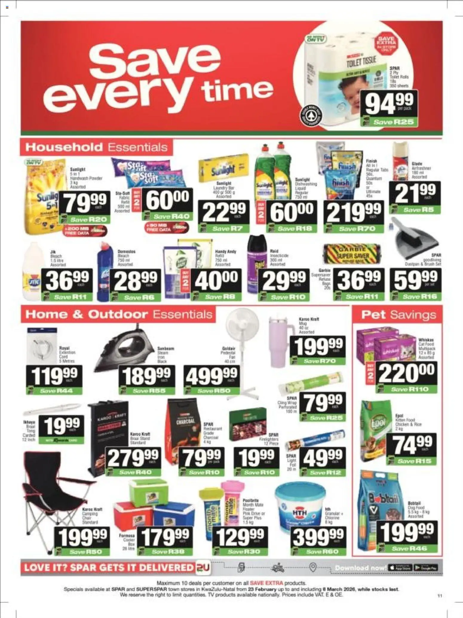 New Superspar catalogue – valid from 23.02.2026 | Page: 7 | Products: Pedestal, TV, Brush, Dog food