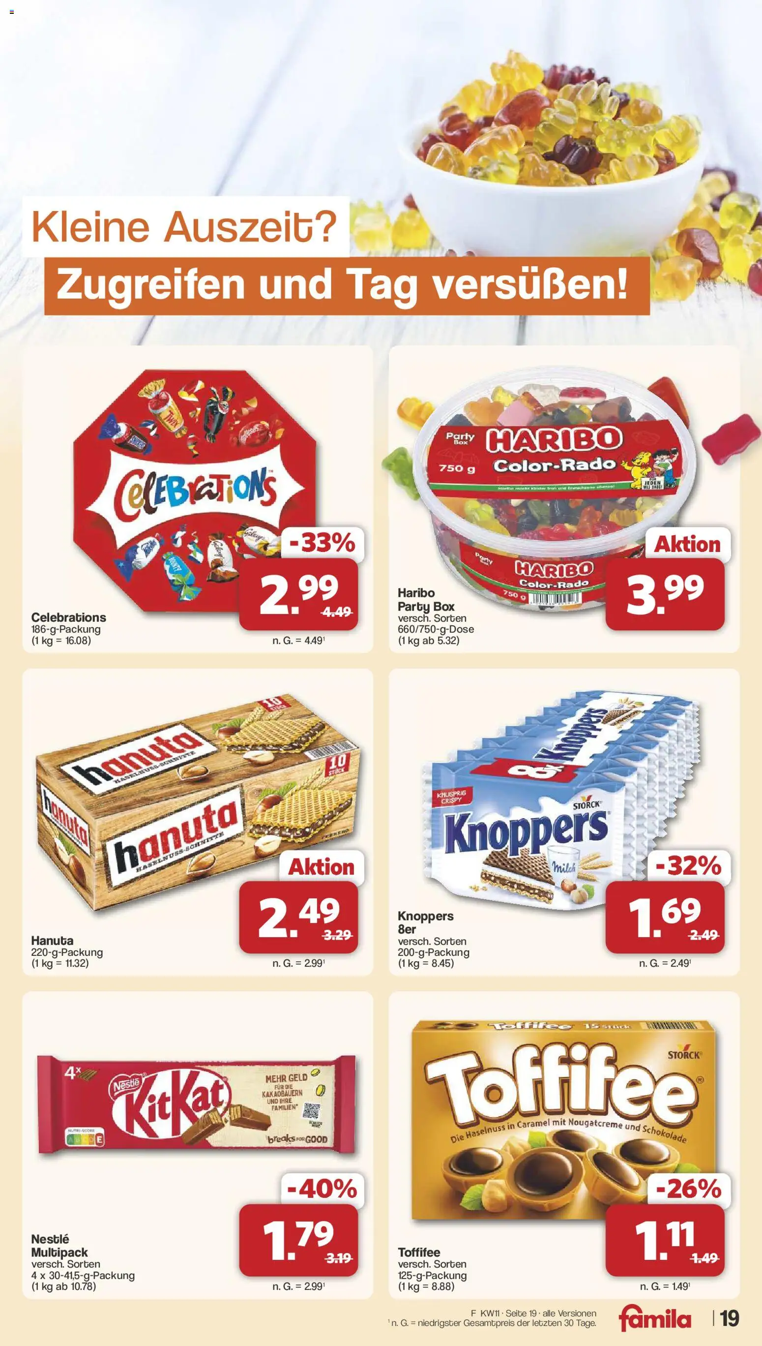 Famila Nordwest Prospekt 	 – gültig ab 09.03.2026 | Seite: 21 | Produkte: Haribo, Schokolade, Box, Knoppers