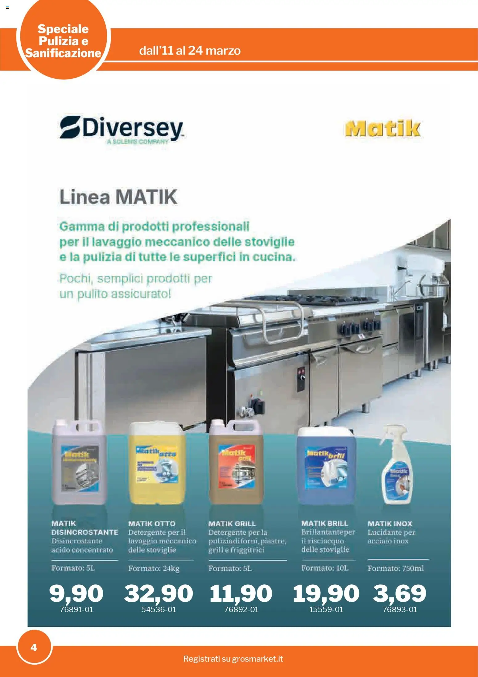 Volantino Sogegross del 11.03.2026 | Pagina: 4 | Prodotti: Detergente