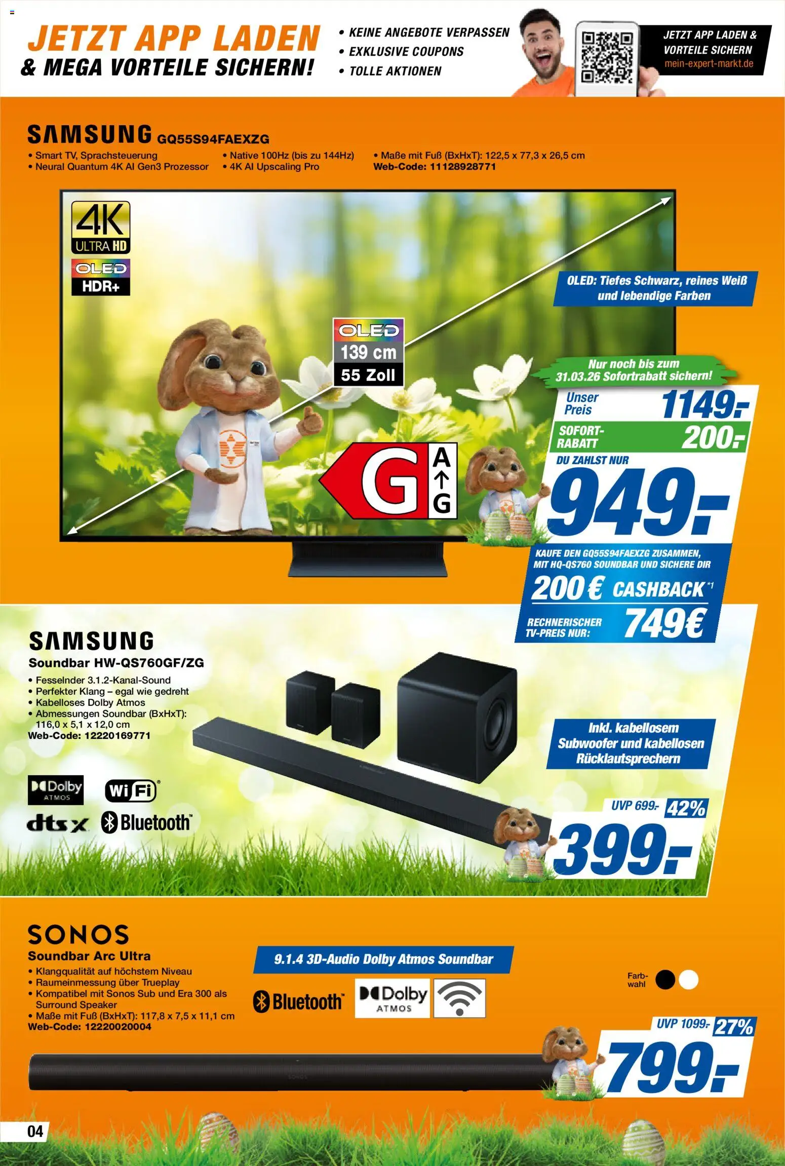 Expert Prospekt 	 – gültig ab 27.03.2026 | Seite: 4 | Produkte: Samsung, Soundbar