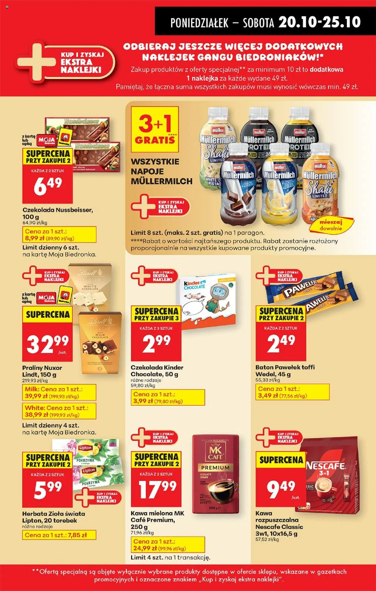 Biedronka gazetka od 20.10.2025 | Strona: 37 | Produkty: Karta, Nescafe, Naklejki, Baton