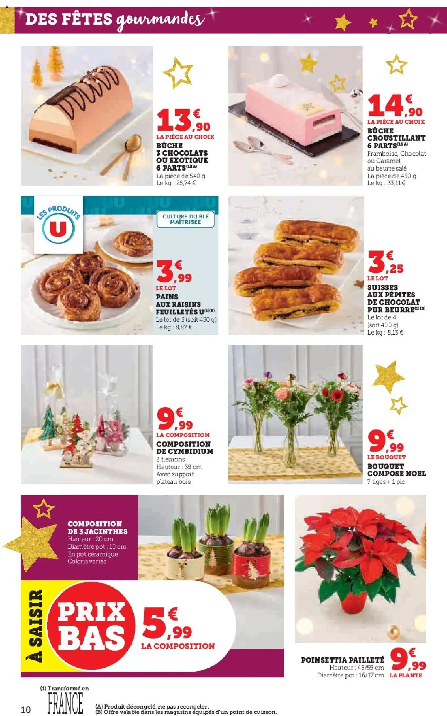 {H1} | Page: 10 | Produits: Poinsettia, Plateau, Beurre, Chocolat