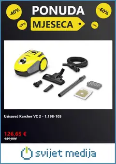 Katalog Svijet medija - Pregled kataloga iz trgovine Svijet medija, vrijedi od 04.02.2026 | Stranica: 4 | Proizvodi: Usisavač, Kärcher