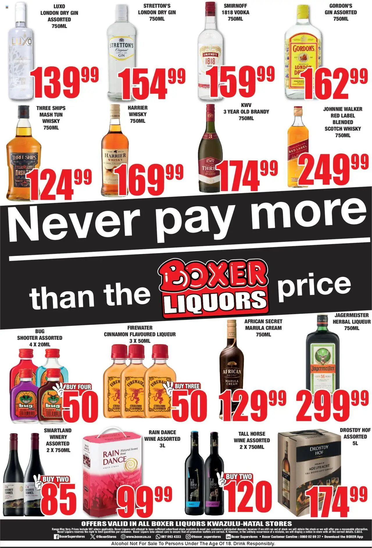 New Boxer catalogue – valid from 08.09.2025 | Page: 2 | Products: Brandy, Cream, Vodka, Stock