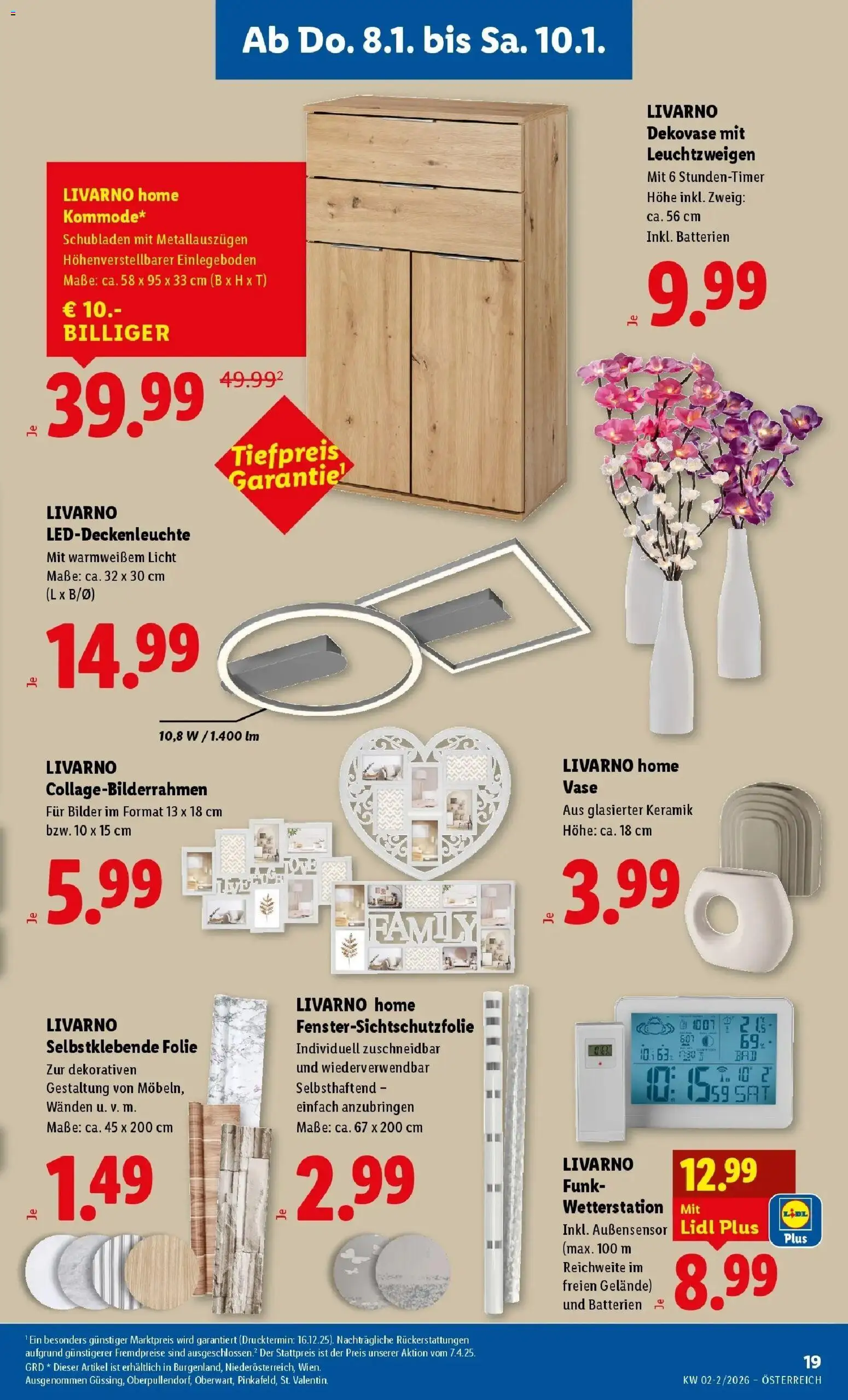 Lidl Flugblatt - Wien, Langenzersdorf, Zwettl gültig ab 08.01.2026 | Seite: 21 | Produkte: Wetterstation, Vase