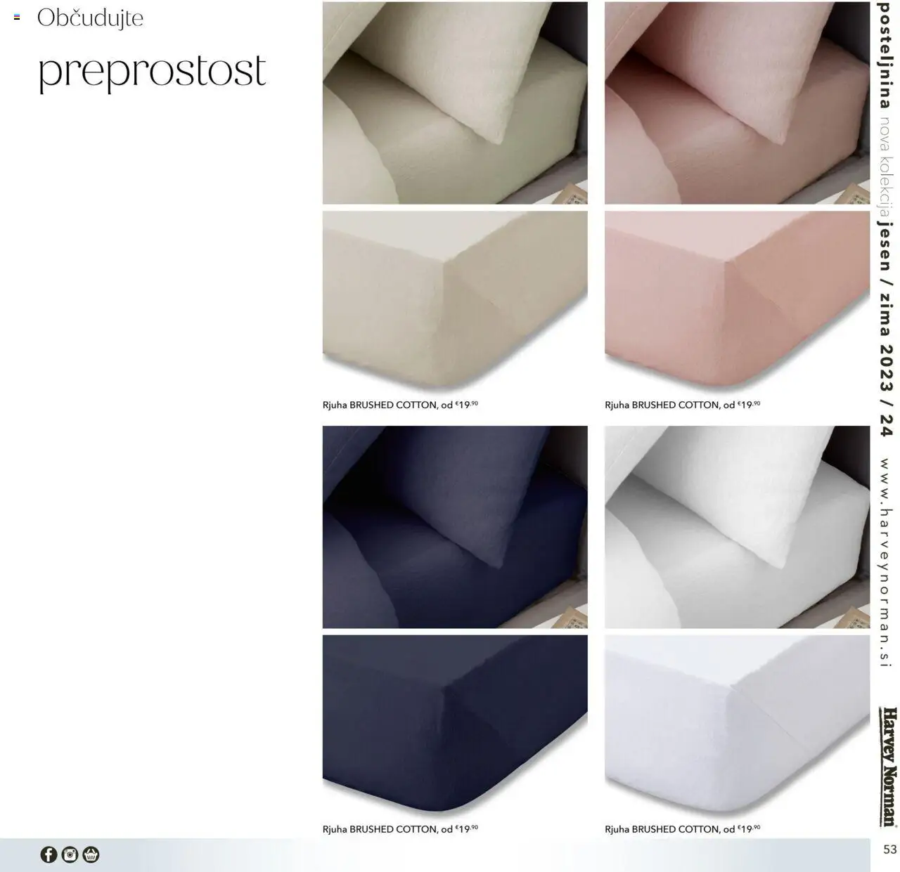 Harvey Norman katalog posteljnina jesen zima │ velja od 01.10.2023 | Stran: 53 | Izdelki: Posteljnina, Rjuha