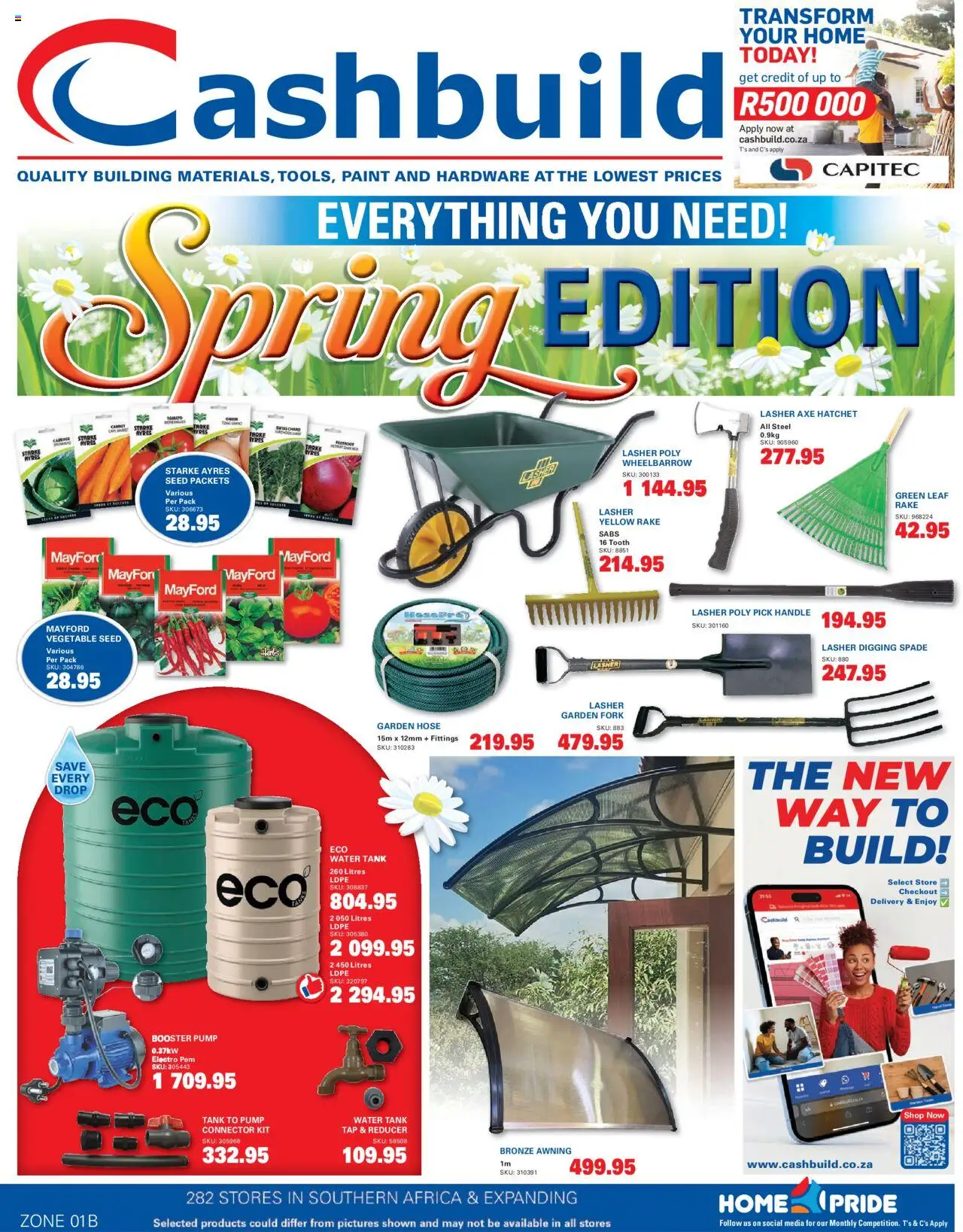 Cashbuild Gauteng - Catalogue	 │ valid from 25.08.2025 | Page: 1 | Products: Tank, Paint, Wheelbarrow, Water
