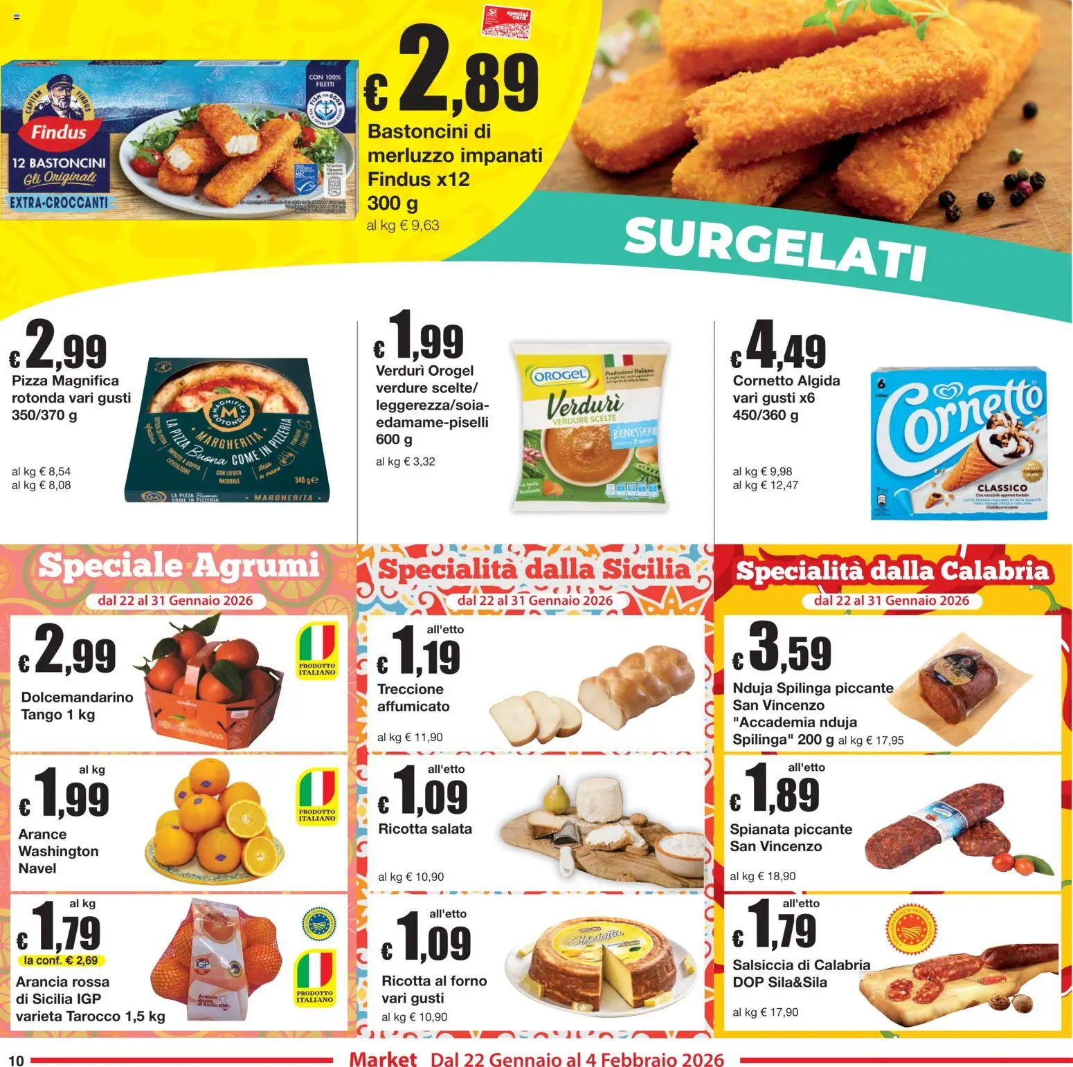 Volantino Sì con Te del 22.01.2026 | Pagina: 10 | Prodotti: Arance, Arancia, Ricotta, Forno
