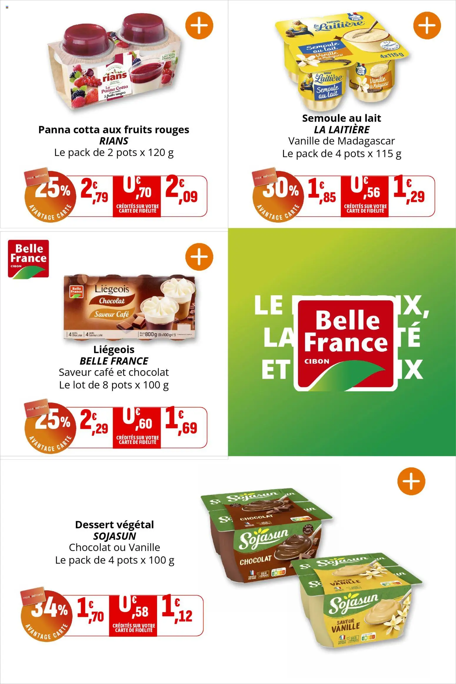 {H1} | Page: 17 | Produits: Semoule, Lait, Café, Chocolat