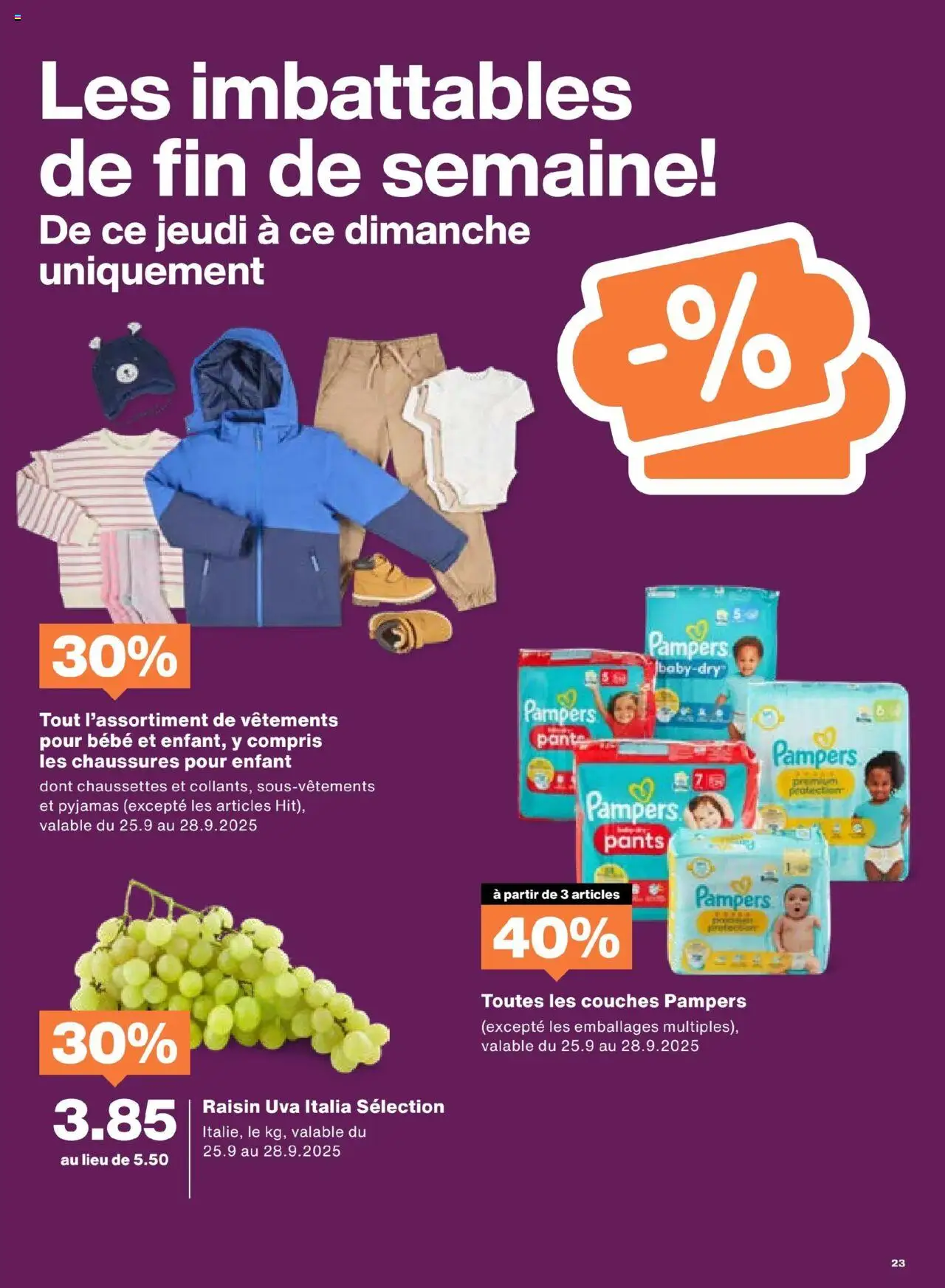 Migros Aktionen FR – gültig ab 23.09.2025 | Seite: 23 | Produkte: Pampers