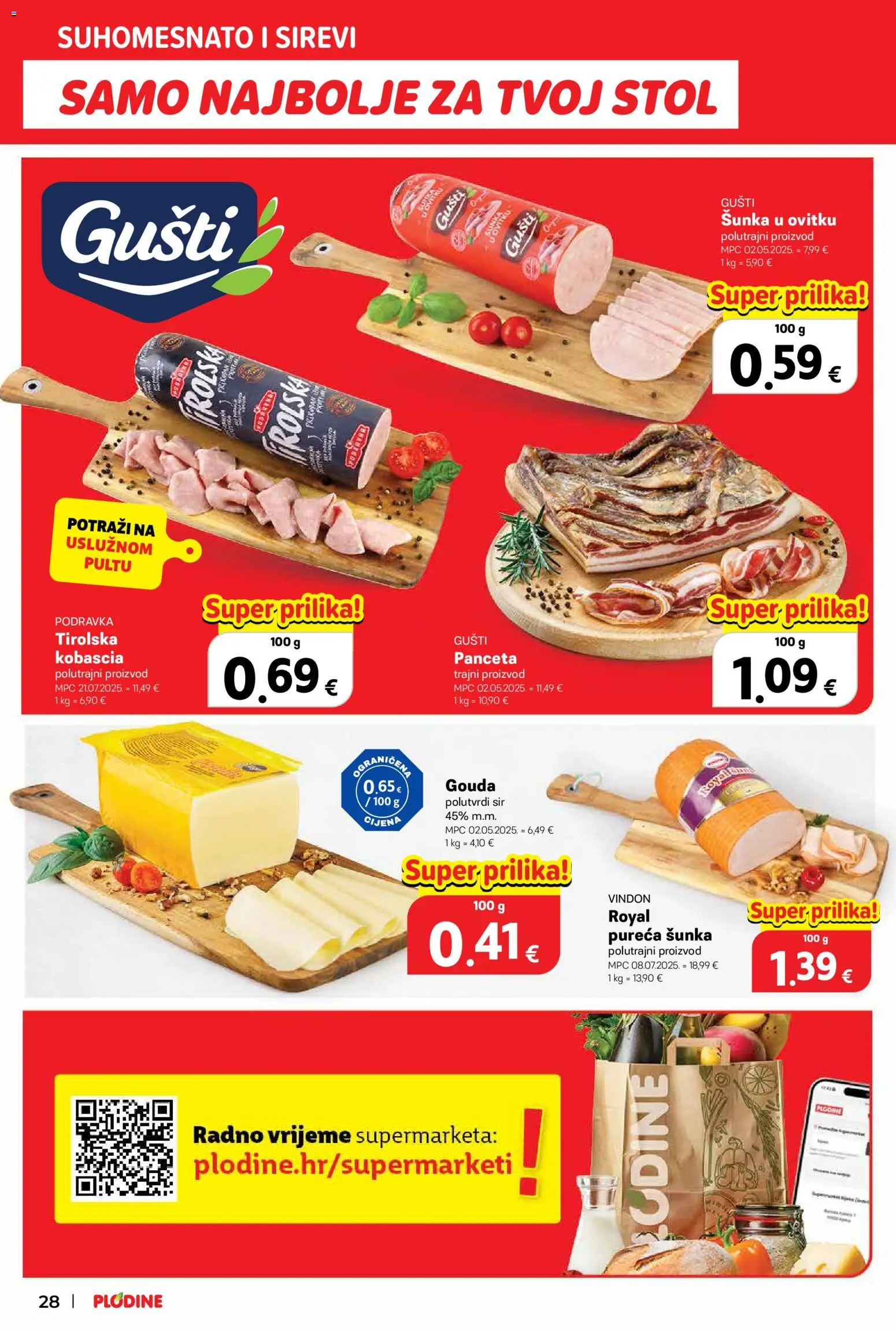 Plodine katalog | vrijedi od 01.04.2026 | Stranica: 36 | Proizvodi: Stol, Sir, Podravka, Panceta