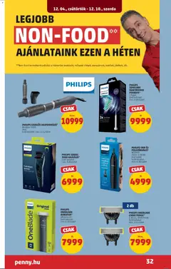 PENNY Akciós újság - amely érvényes a következő dátumtól: 04.12.2025 | Oldal: 36 | Termékek: Hajvágó, Hajformázó, Borotva