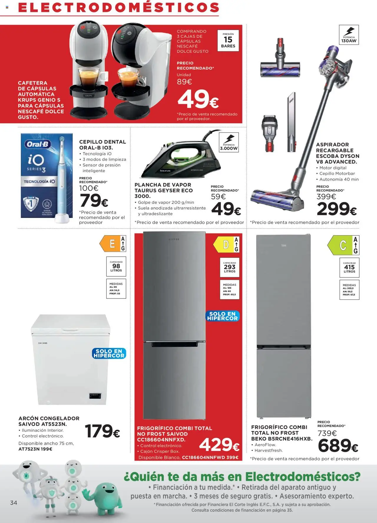 Hipercor catálogo │ válido desde el 09.10.2025 | Página: 38 | Productos: Cepillo, Escoba, Té, Aspirador