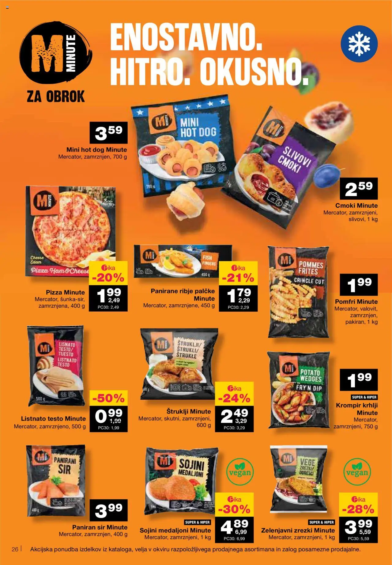 Mercator katalog │ velja od 07.08.2025 | Stran: 28 | Izdelki: Štruklji, Sir, Zrezki, Krompir