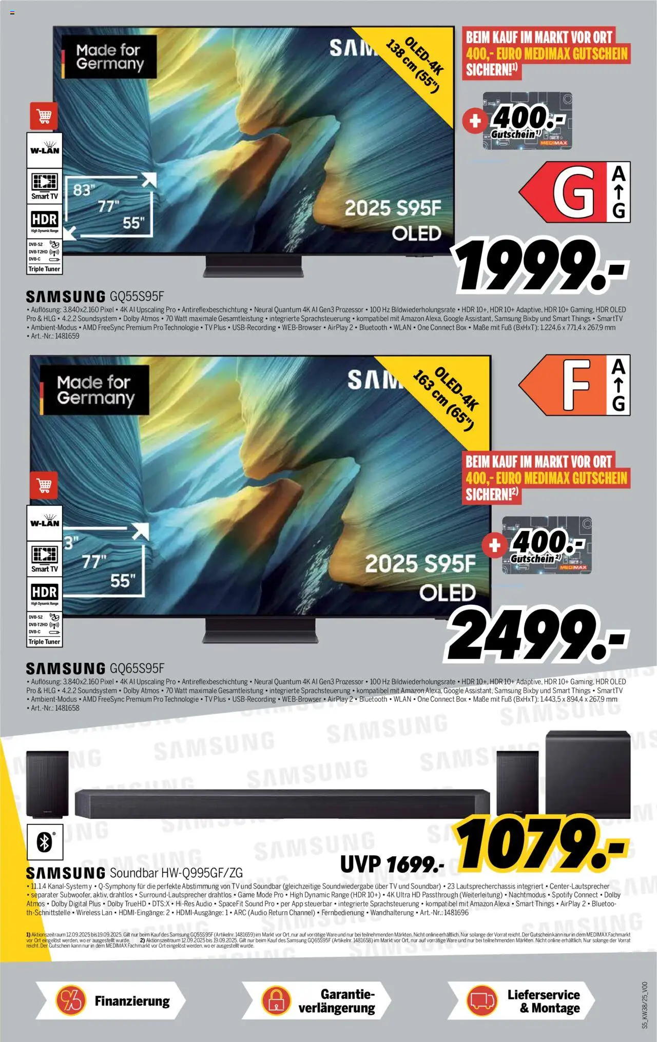 Medimax Prospekt 	 – gültig ab 12.09.2025 | Seite: 5 | Produkte: Box, Samsung, Smart TV, Soundsystem