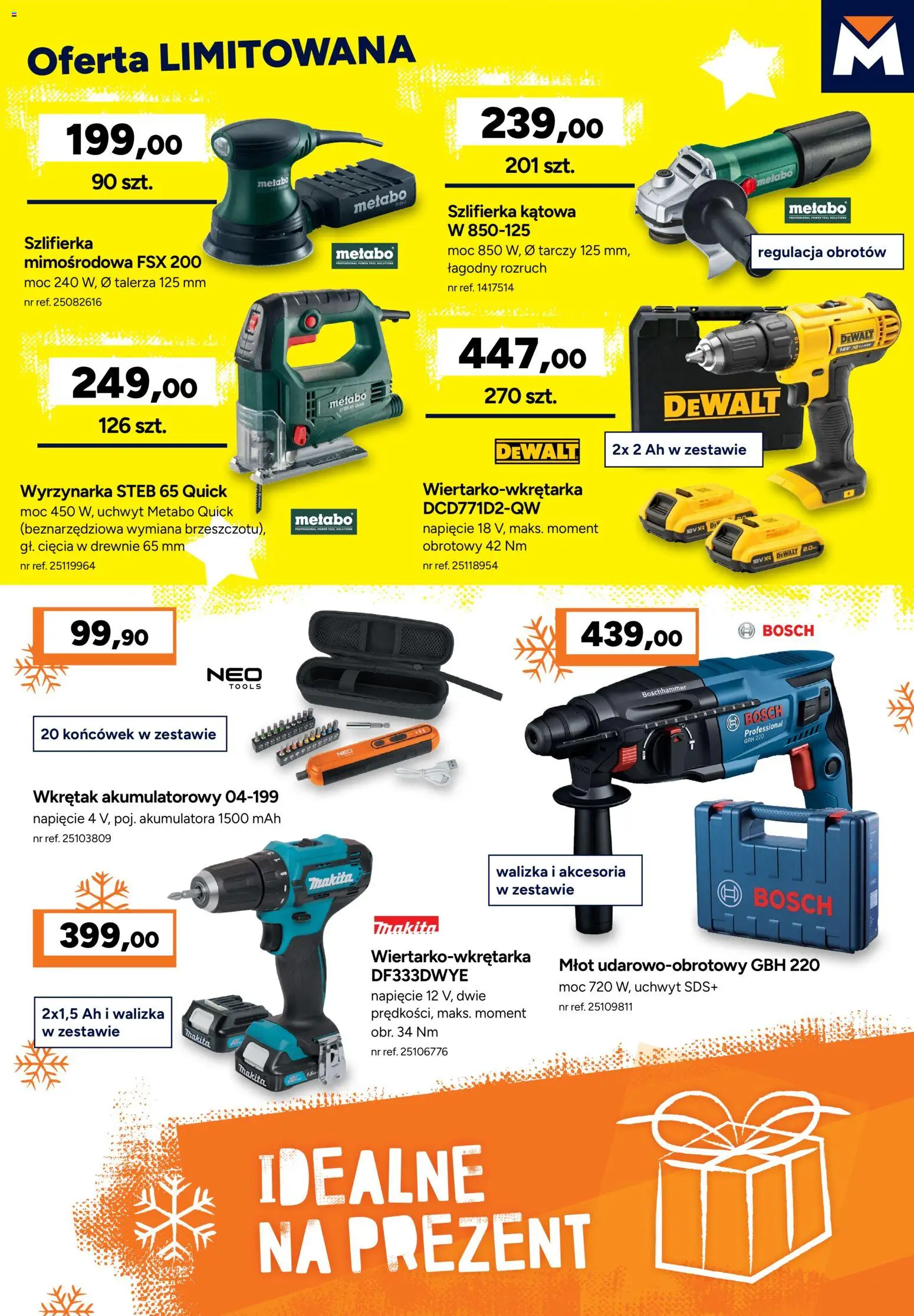 Bricoman Gazetka od 01.12.2025 | Strona: 3 | Produkty: Walizka, Szlifierka, Sól