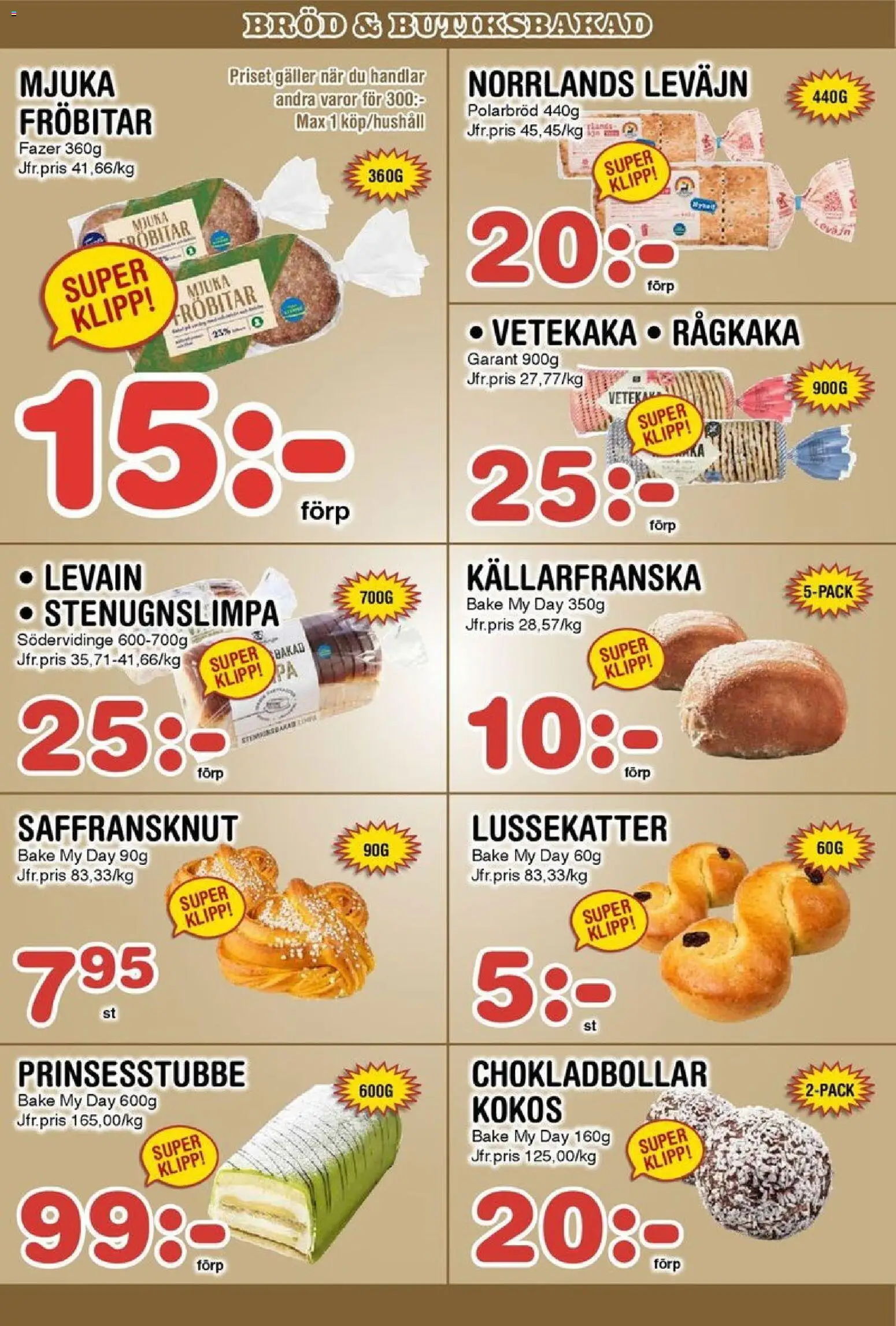 Nya Pulsen reklamblad aktuell från 10.11.2025 | Sida: 10 | Produkter: Galler, Levain, Bröd