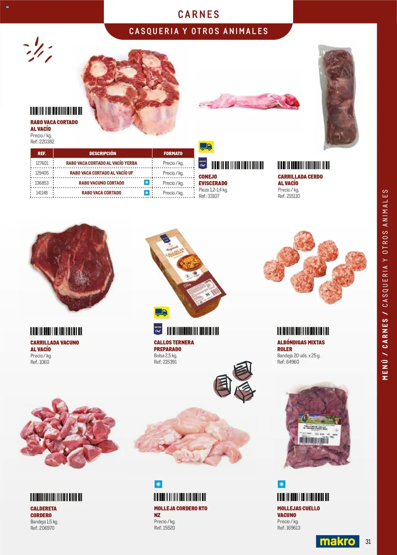 Makro -  Menú y Barra Canarias │ válido desde el 08.09.2025 | Página: 31 | Productos: Cerdo, Bolsa, Φίλτρο καφέ, Bandeja