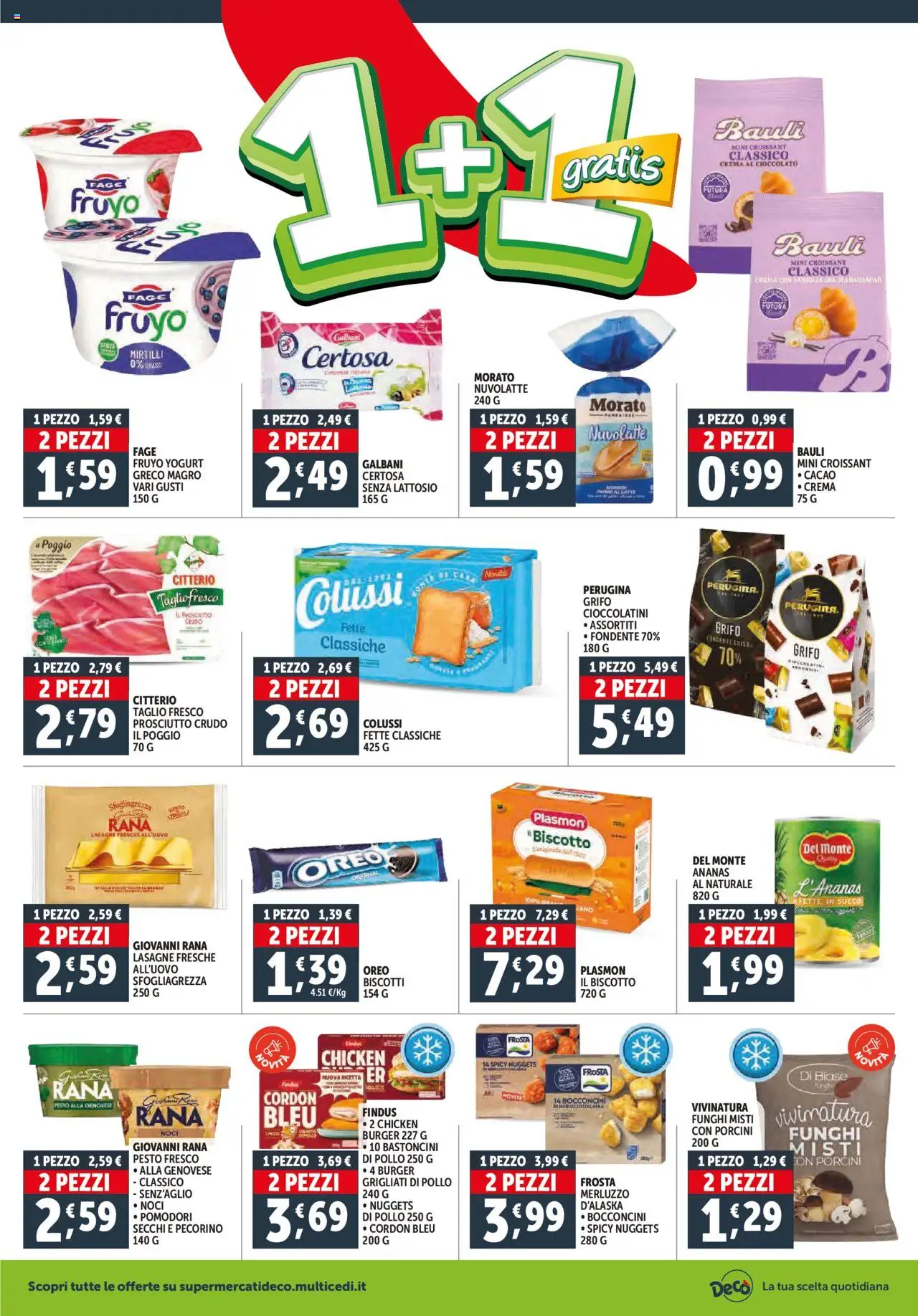 Volantino Decò del 16.10.2025 | Pagina: 2 | Prodotti: Pollo, Mirtilli, Croissant, Cacao