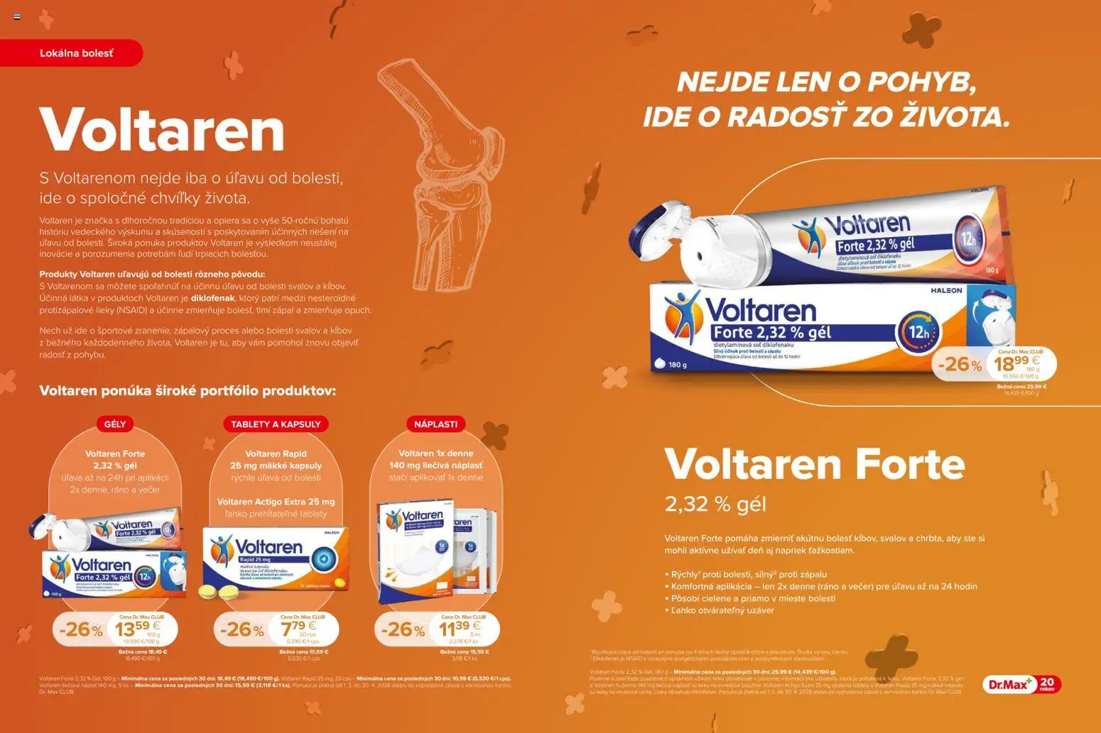 Nové Dr. Max akcie – leták je platný od 01.03.2026 | Strana: 2 | Produkty: Voltaren, Soľ