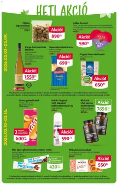 EcoFamily City akciós újság - amely érvényes a következő dátumtól: 05.03.2026 | Oldal: 2 | Termékek: Protein, Tejcsokoládé, Durumtészta, Fehérbor