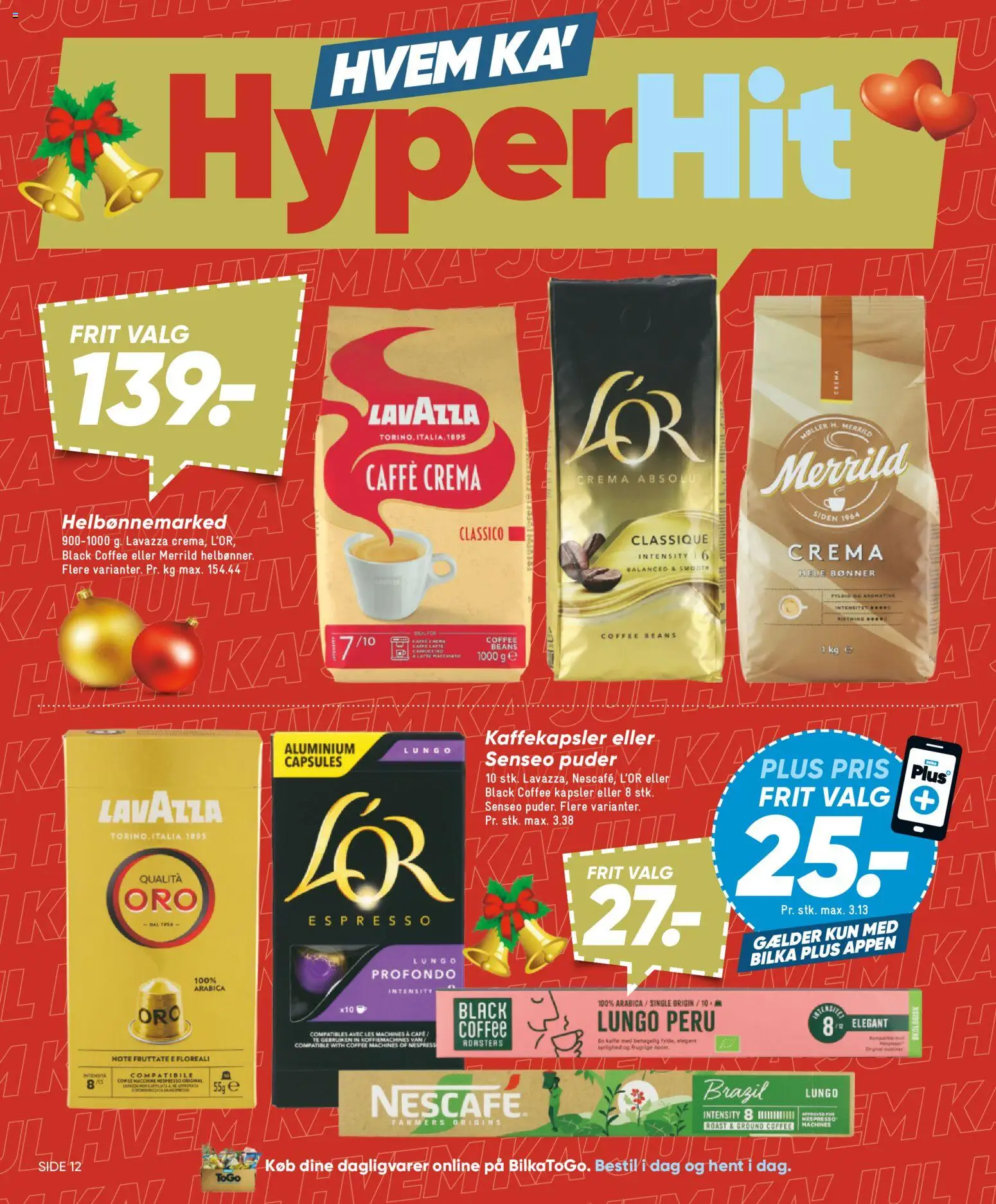 Bilka tilbudsavis – gyldig fra 12.12.2025 | Side: 12 | Produkter: Te, Bønner