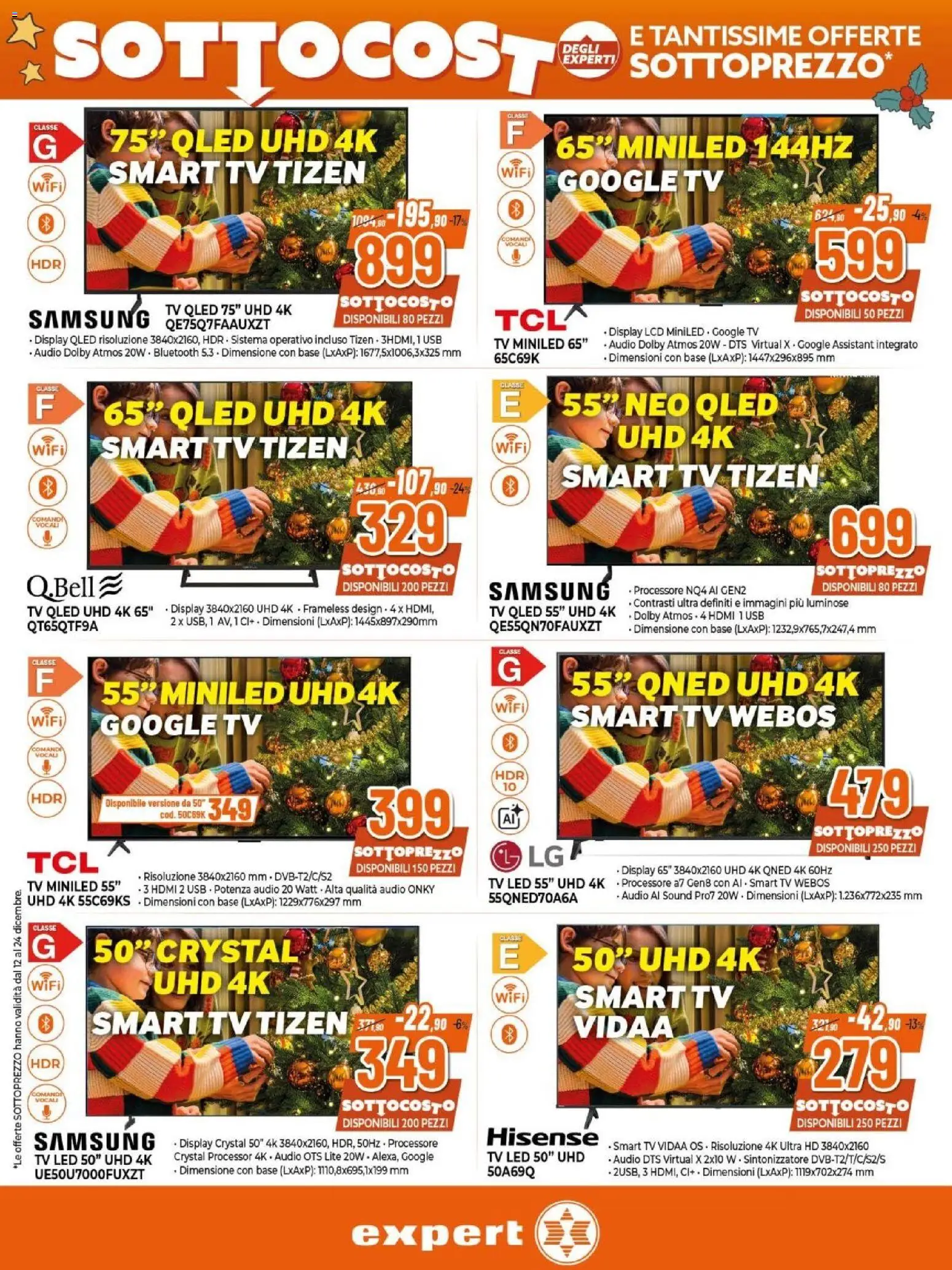 Volantino Expert del 12.12.2025 | Pagina: 20 | Prodotti: smart TV, TV, Audio, USB