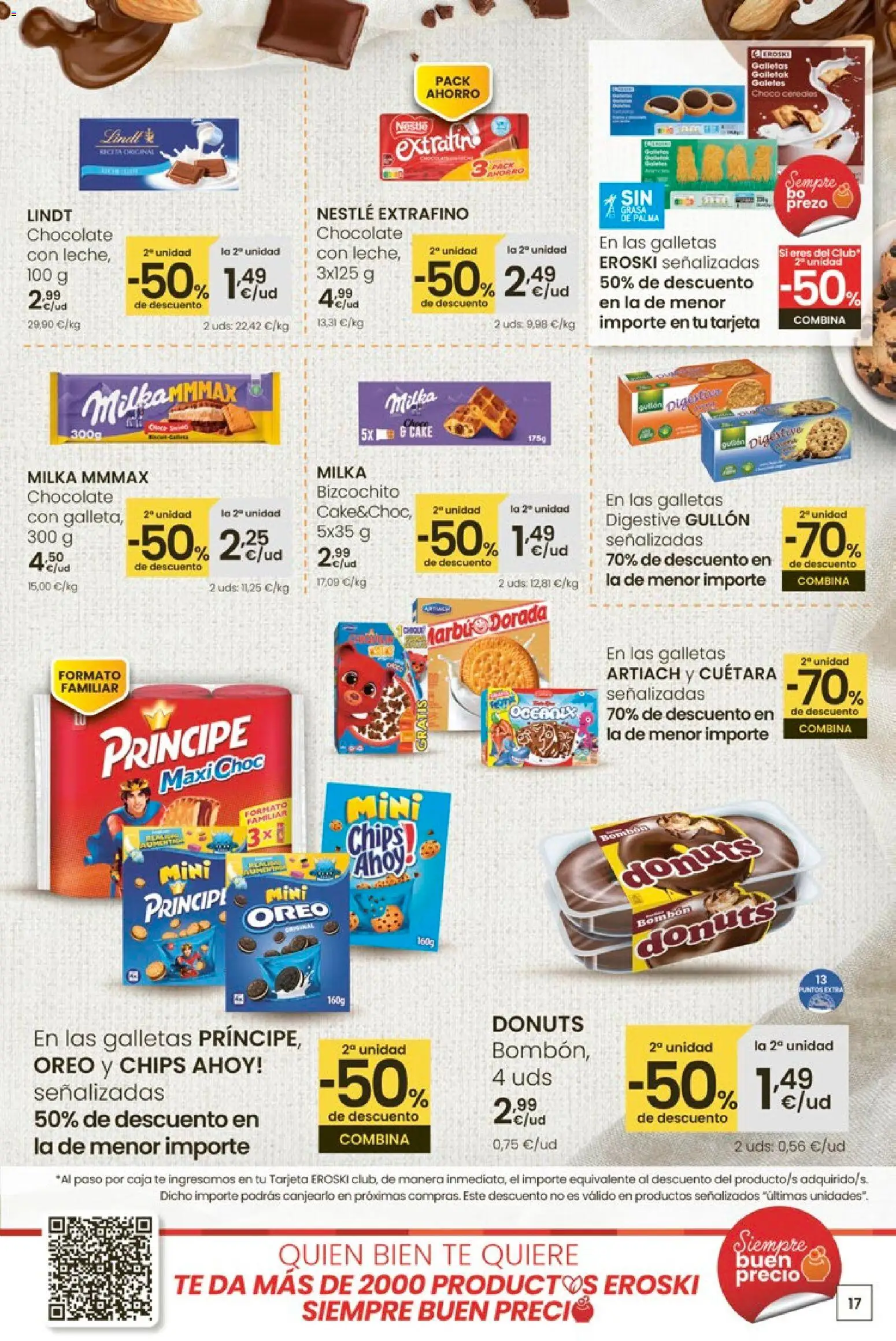 Eroski - Para un xaneiro máis lixeiro │ válido desde el 05.01.2026 | Página: 17 | Productos: Chocolate, Κεραία, Donuts, Caja