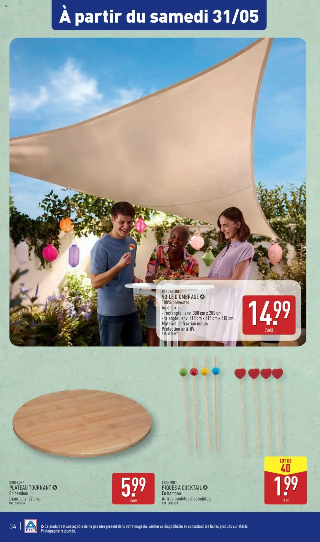  | Page: 37 | Produits: Plateau tournant, Voile d'ombrage, Plateau