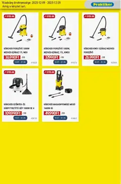 Praktiker Akciós újság - amely érvényes a következő dátumtól: 09.12.2025 | Oldal: 19 | Termékek: Porszívó, Szőnyeg, Magasnyomású mosó
