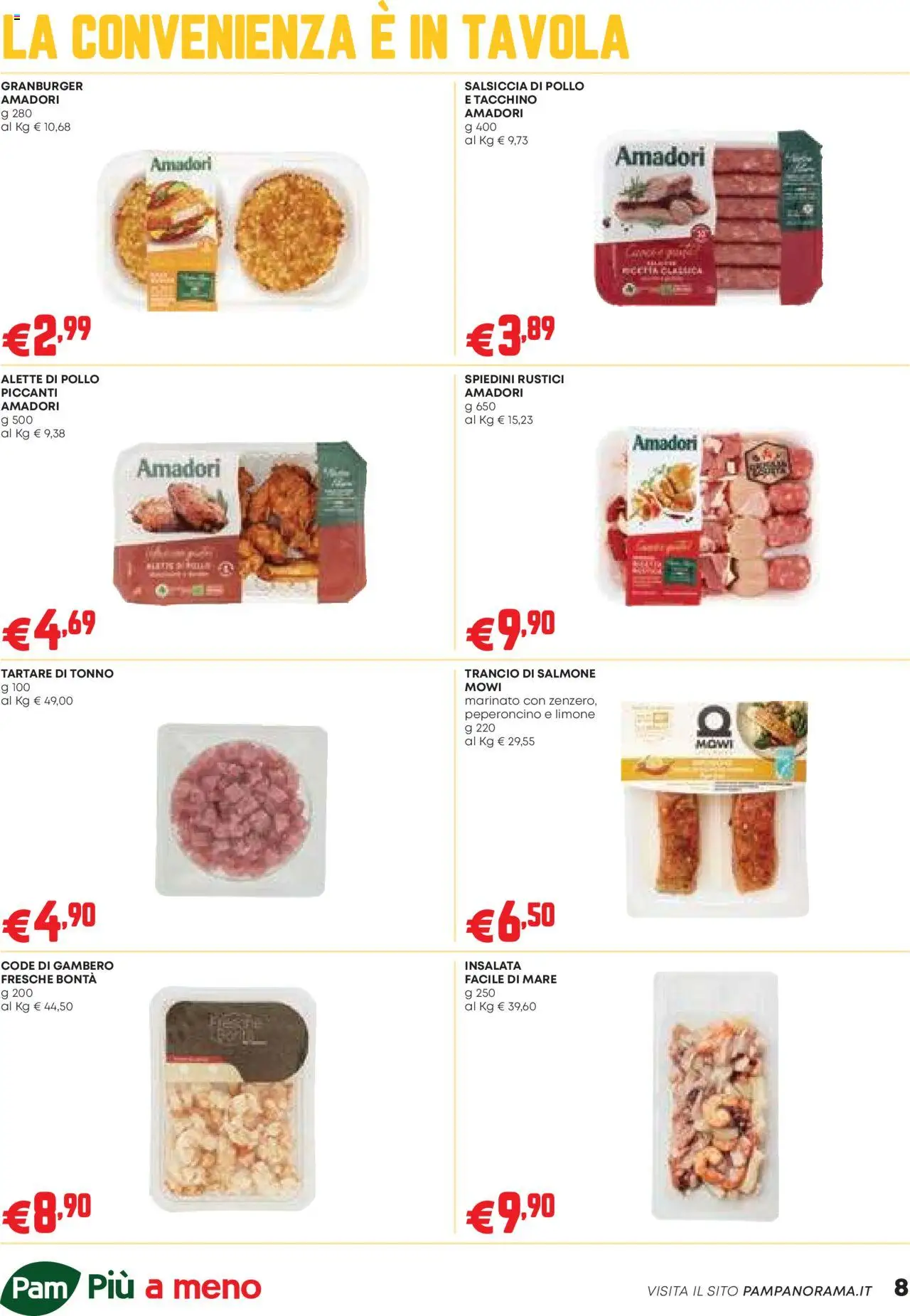 Volantino PAM del 07.08.2025 | Pagina: 8 | Prodotti: Limone, Peperoncino, Tonno, Spiedini