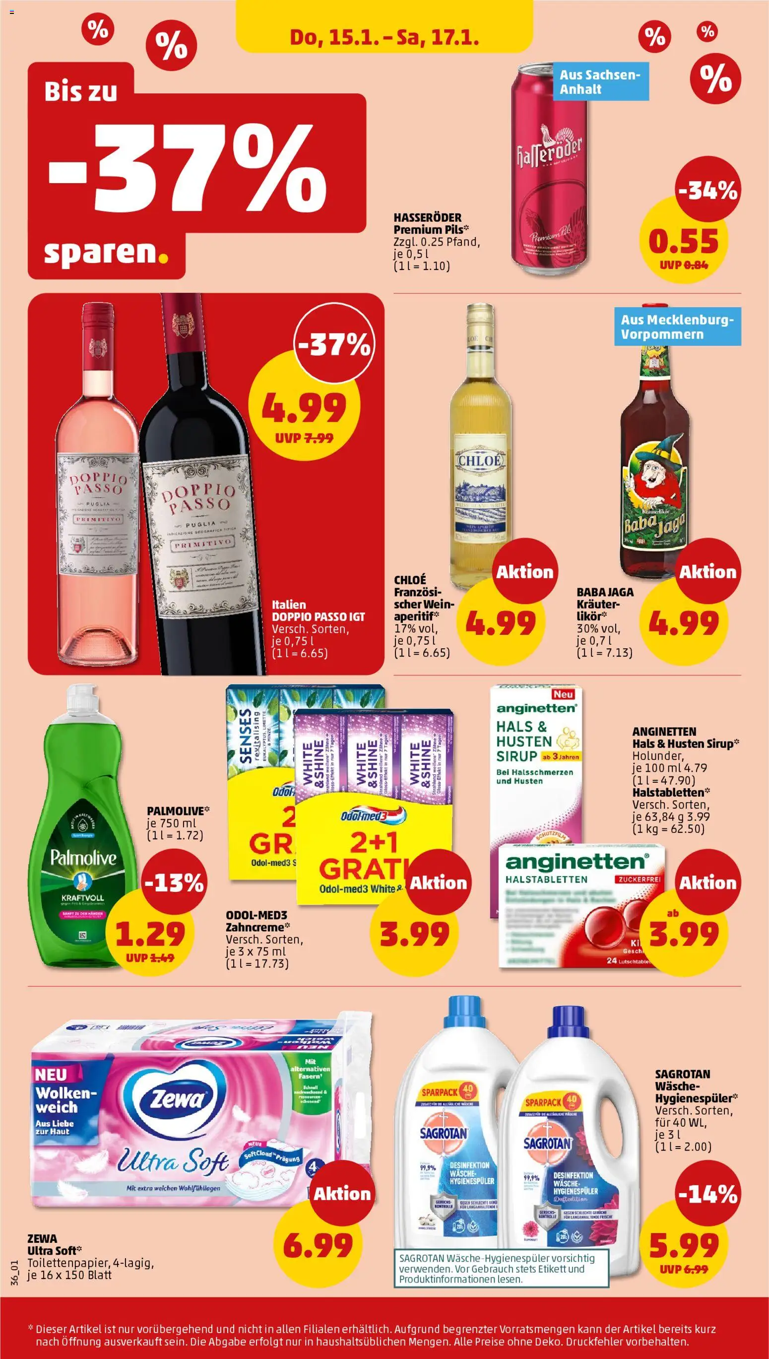 Penny Prospekt 	 – gültig ab 12.01.2026 | Seite: 40 | Produkte: Zewa, Sirup, Grat, Wein