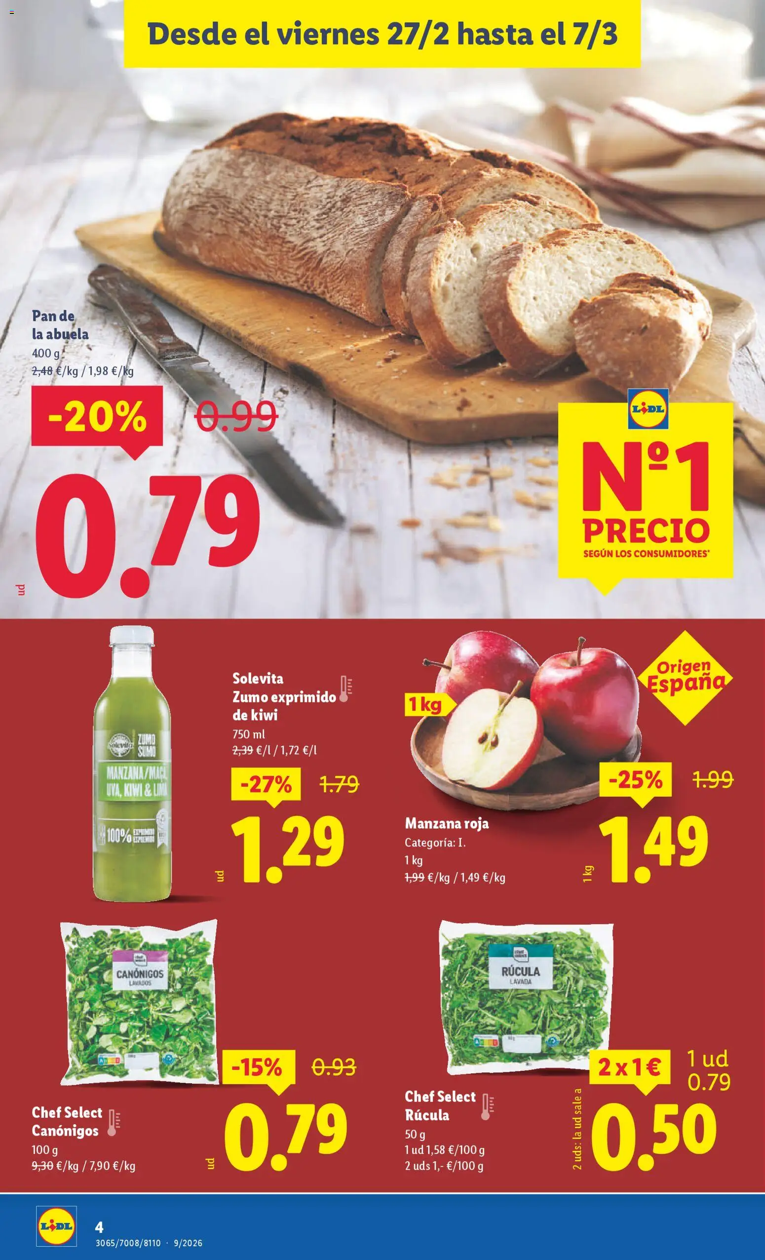 Lidl - Zafra │ válido desde el 27.02.2026 | Página: 4 | Productos: Kiwi, Ροζ πιπέρι, Manzana, Apple