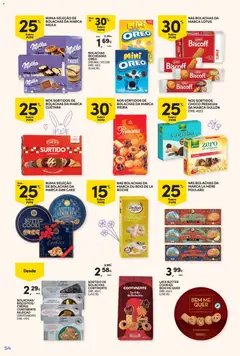 Pré-visualização BOLACHAS/BISCOITOS/CRÉPES CONTINENTE SELEÇÃO, Bolachas/Biscoitos/Crêpes Continente Seleção Vários Sabores EMB.: 100 G válido de 17.03.2026 | Página: 54