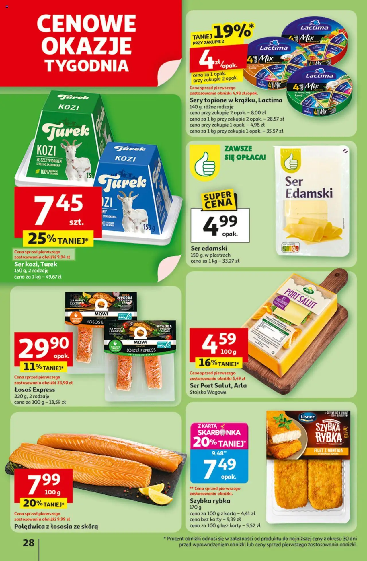 Auchan Gazetka - Odlotowe ceny na start szkoły Hipermarket od 21.08.2025 | Strona: 28 | Produkty: Karta, Serek, Ser, Ser edamski