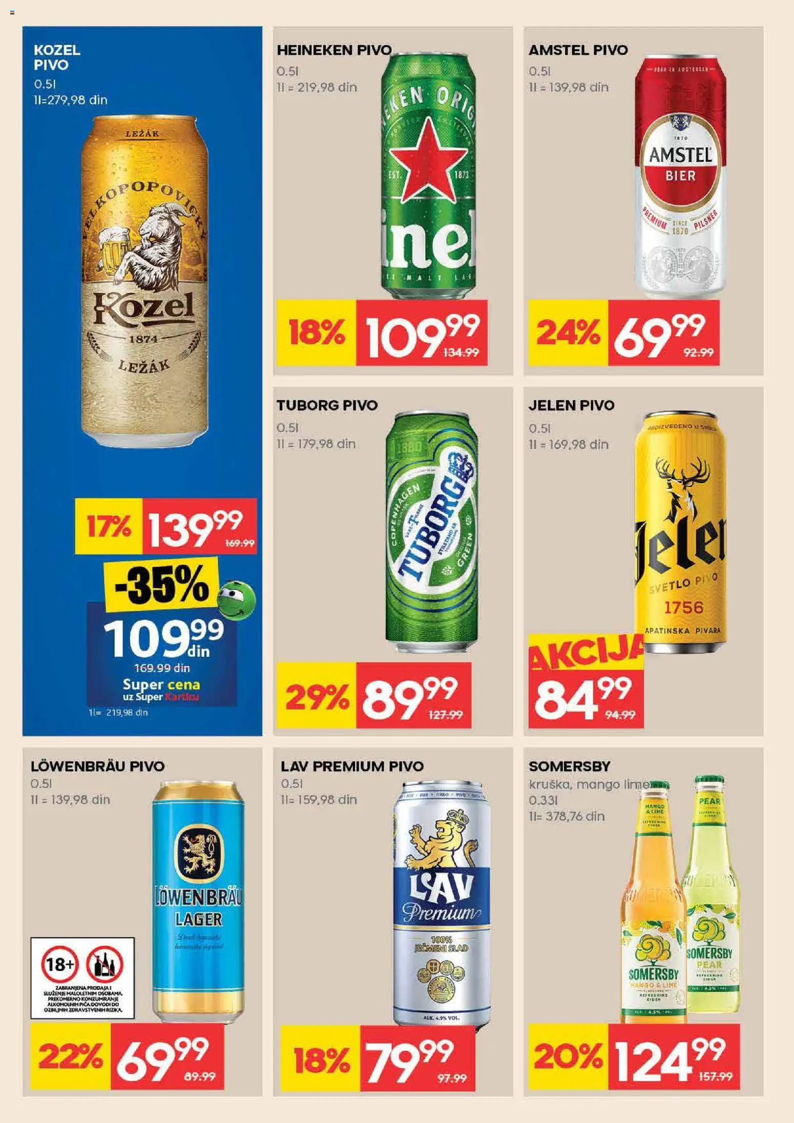 Roda katalog - važi od 26.02.2026 | Strana: 24 | Proizvode: Tuborg, Mango, Somersby, Pivo