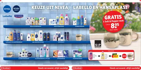 1 Salt & Pepper mok, 1 Salt & Pepper mok - Voorbeeld van een folder van Kruidvat, geldig van 31.03.2026 | Pagina: 7 | Producten: Gel, Douche, Deodorant, Mok
