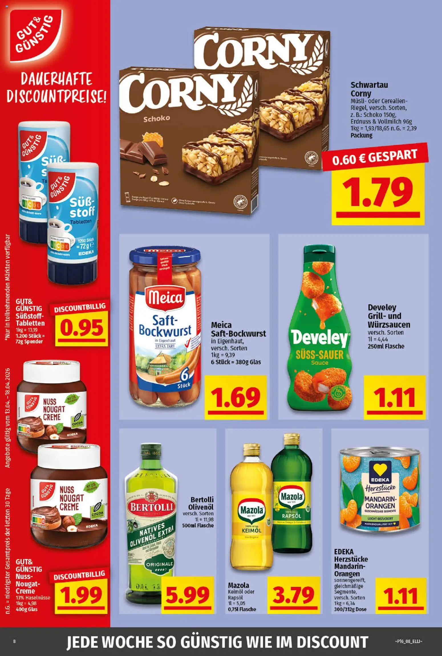 Elli Markt Prospekt Greffen – gültig ab 13.04.2026 | Seite: 8 | Produkte: Musli, Grill, Orangen, Saft