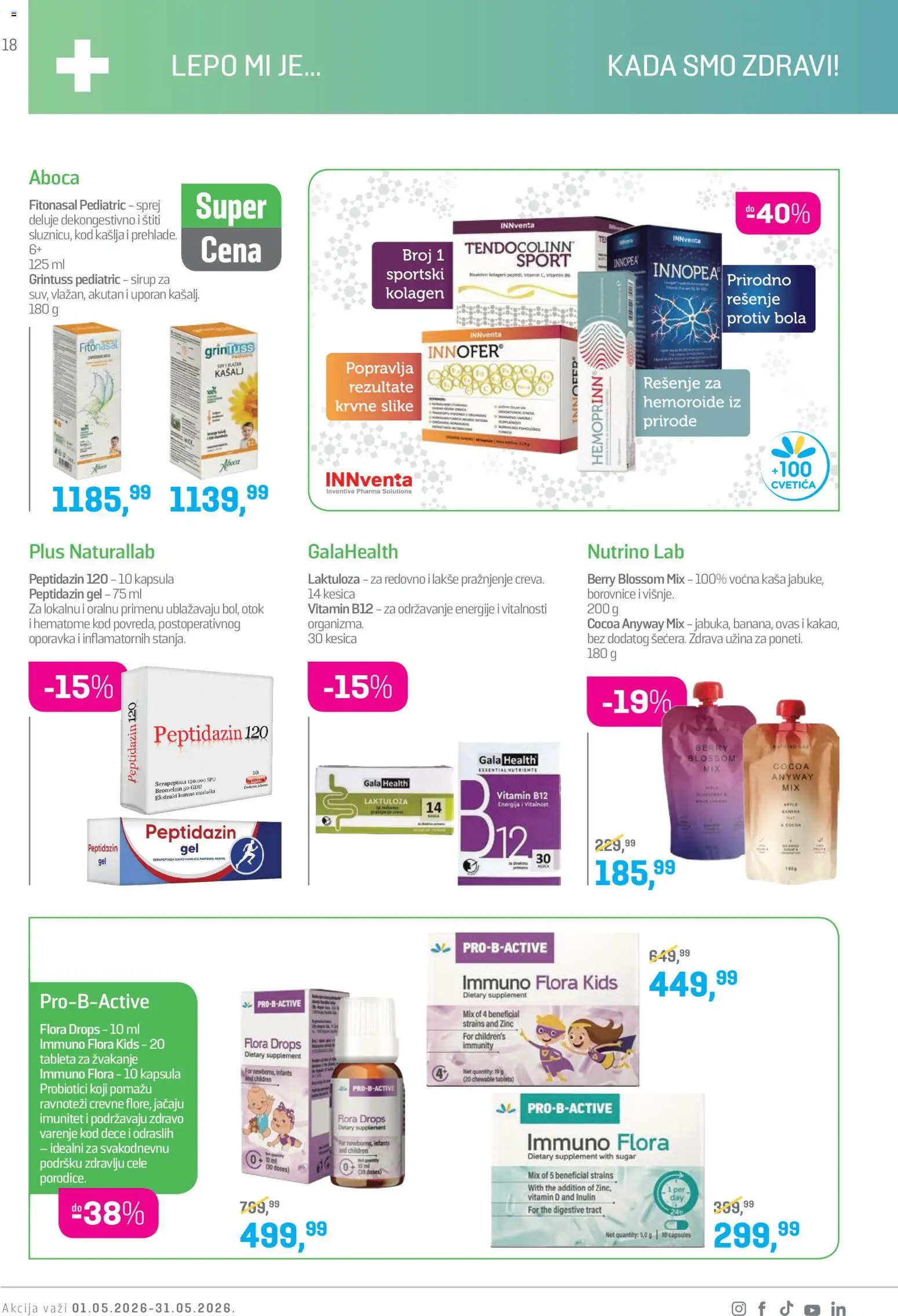 Lilly drogerie katalog - važi od 01.05.2026 | Strana: 18 | Proizvode: Sirup