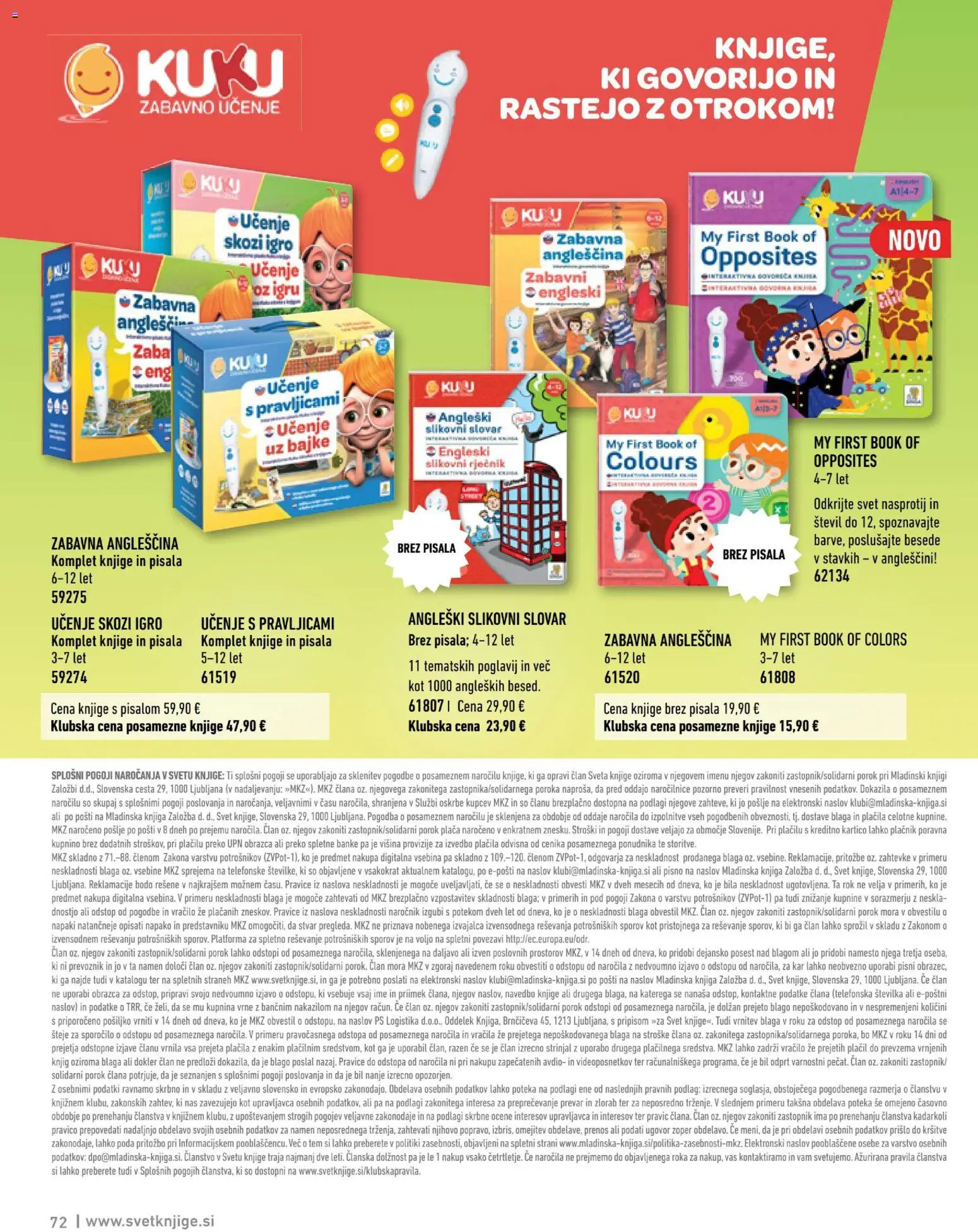 Novi Mladinska Knjiga katalog ponudbe – veljaven od 01.01.2026 | Stran: 72 | Izdelki: Knjiga, Pisala