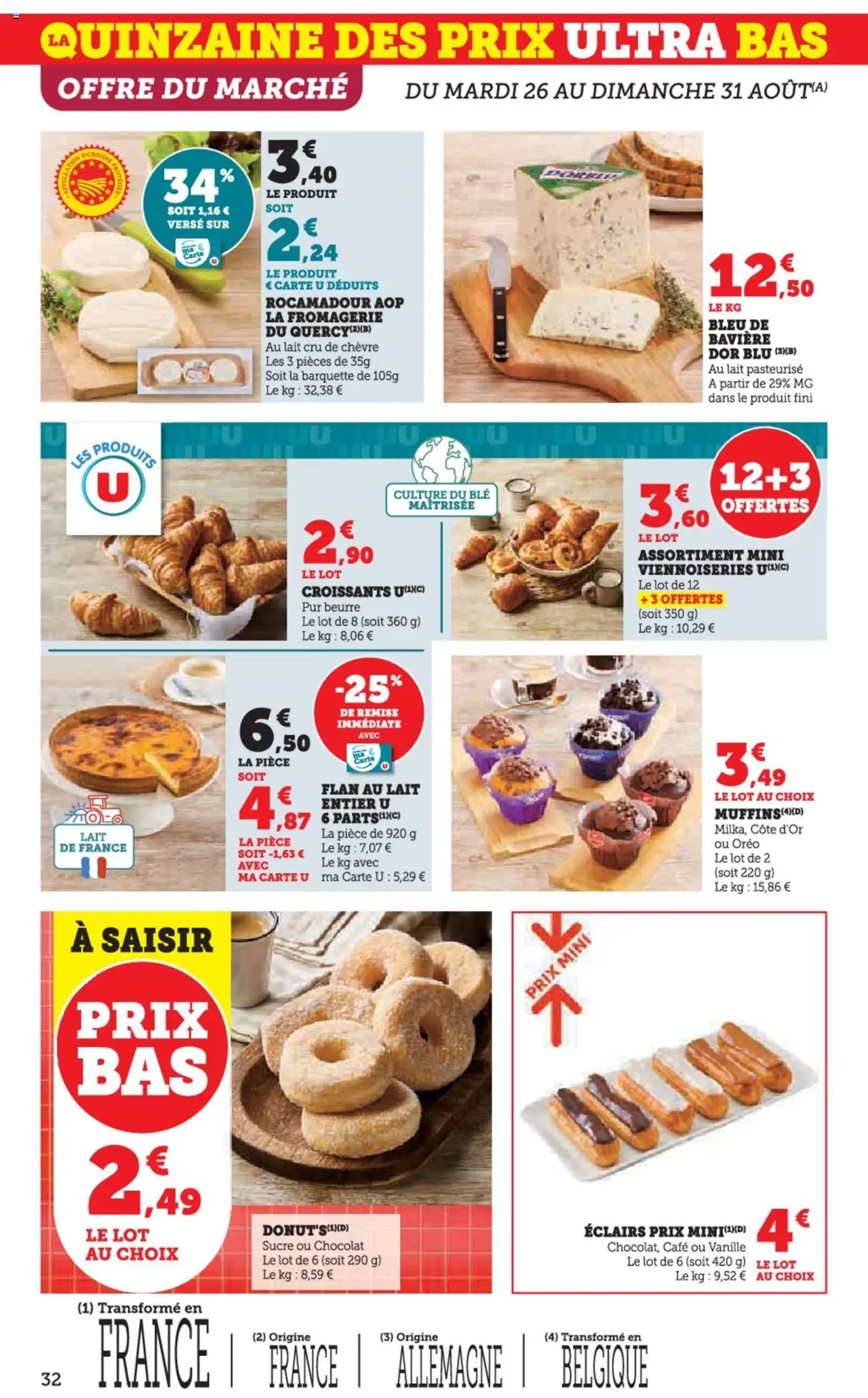  | Page: 32 | Produits: Lait entier, Beurre, Café, Chocolat