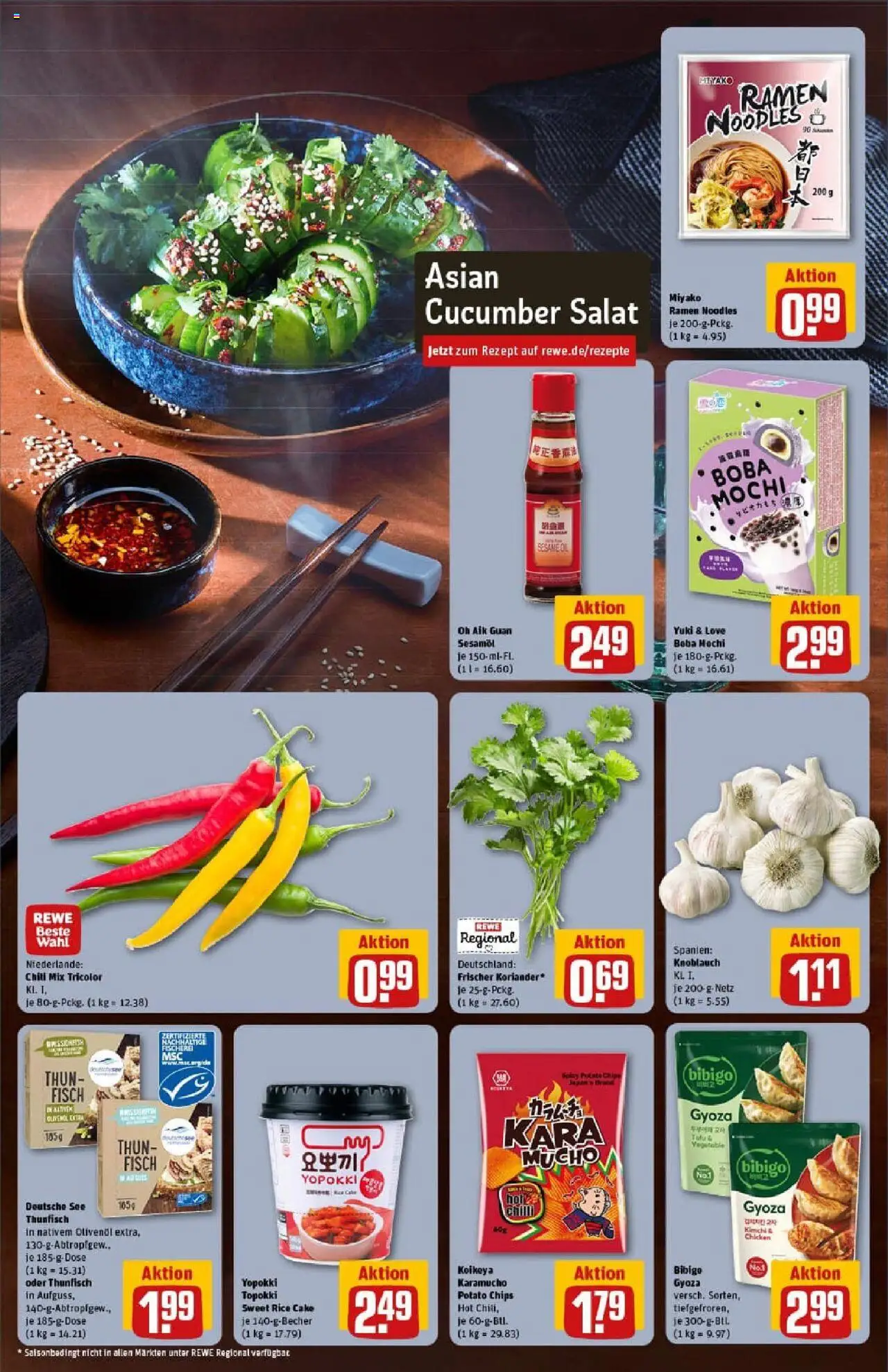 Rewe prospekt Pattensen	 – gültig ab 01.09.2025 | Seite: 5 | Produkte: Öl, Fisch, Chili, Mochi