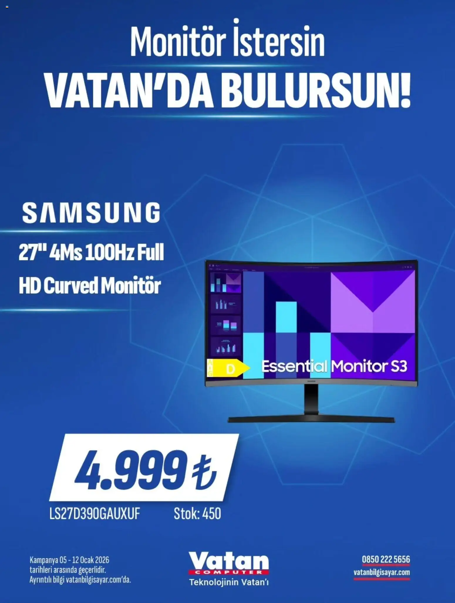 Vatan Bilgisayar İndirim - 05.01.2026 tarihinden itibaren geçerlidir | Sayfa: 8 | Ürünler: Monitör, Ocak