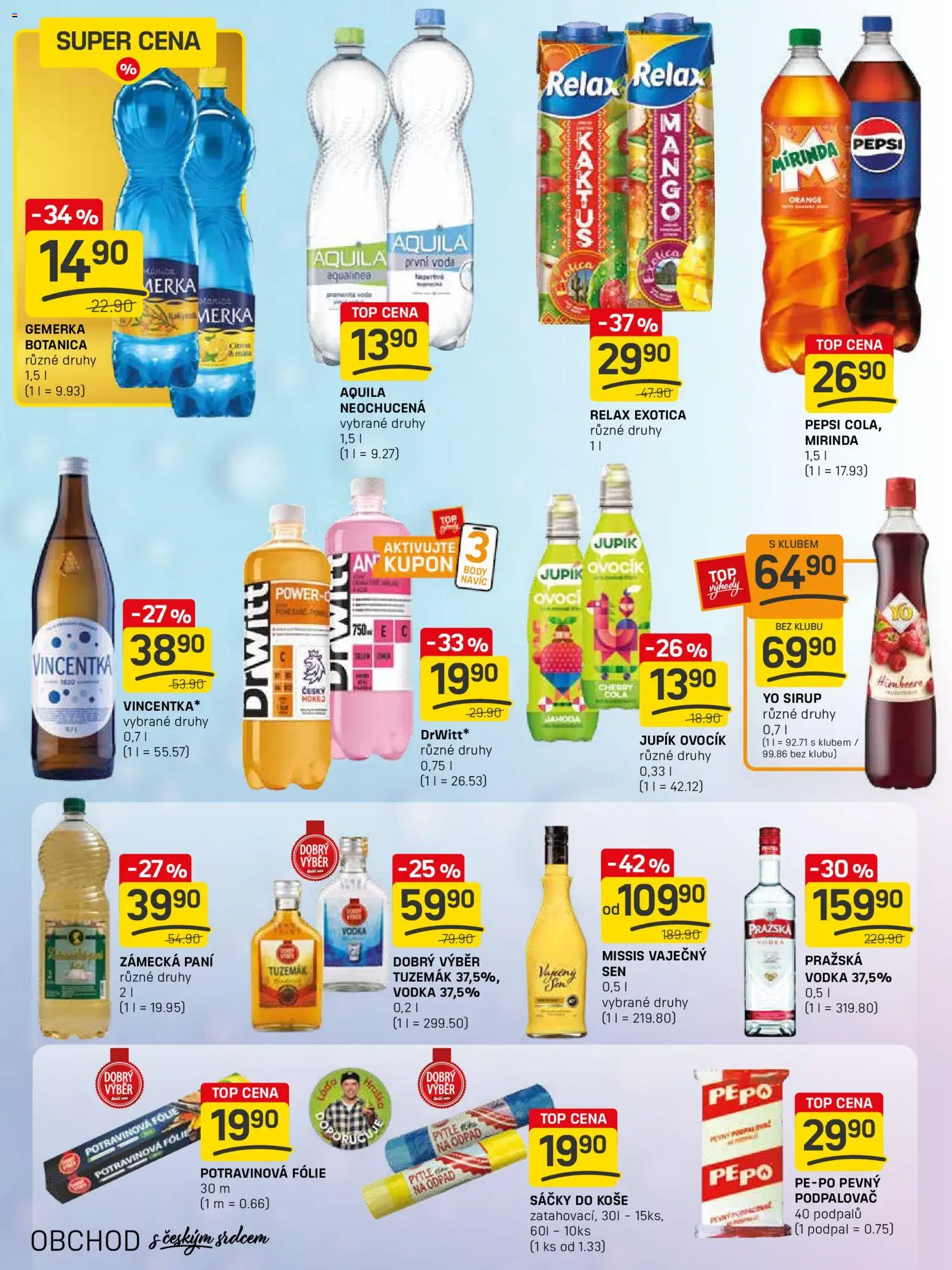 Flop leták - FlopTop od 05.11.2025 | Strana: 10 | Produkty: Yo sirup, Mirinda, Potravinová folie, Tuzemák